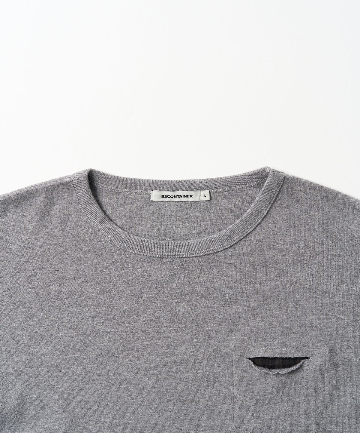 엑스컨테이너(EXCONTAINER) 히든 레이어 포켓 롱 슬리브(GREY)