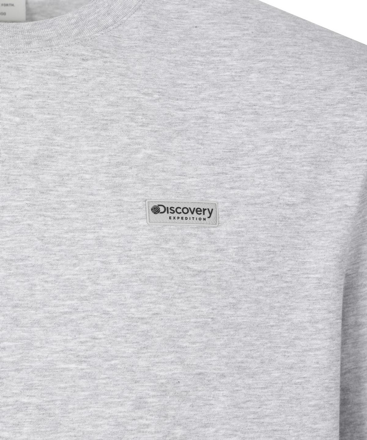 디스커버리 익스페디션(DISCOVERY EXPEDITION) 유니 프레시벤트 세미오버핏 스몰로고 반팔티셔츠 (M/GREY)