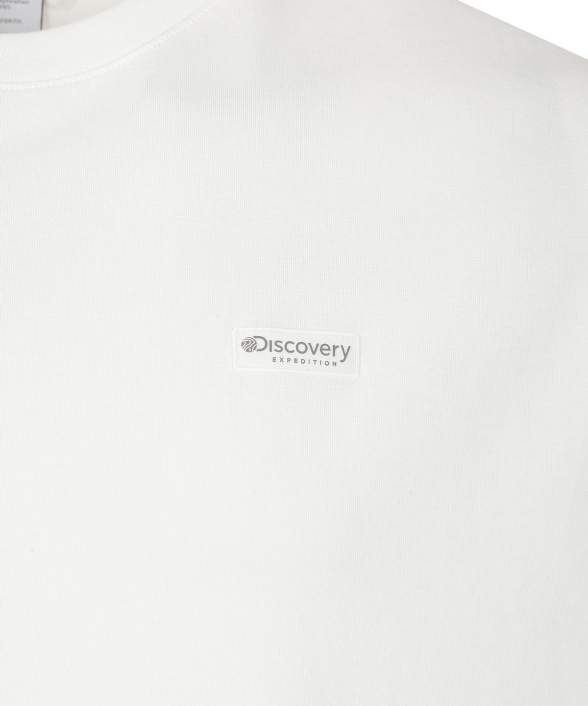 디스커버리 익스페디션(DISCOVERY EXPEDITION) 유니 프레시벤트 세미오버핏 스몰로고 반팔티셔츠 (WHITE)