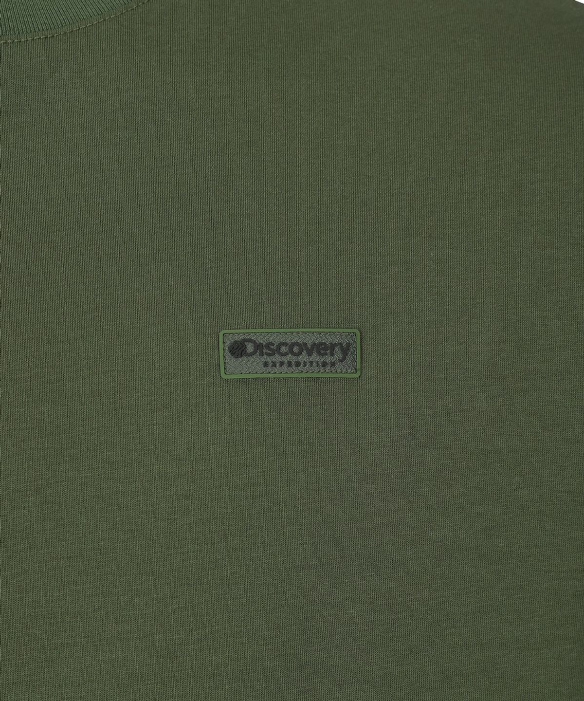 디스커버리 익스페디션(DISCOVERY EXPEDITION) 유니 프레시벤트 세미오버핏 스몰로고 반팔티셔츠 (D/KHAKI)