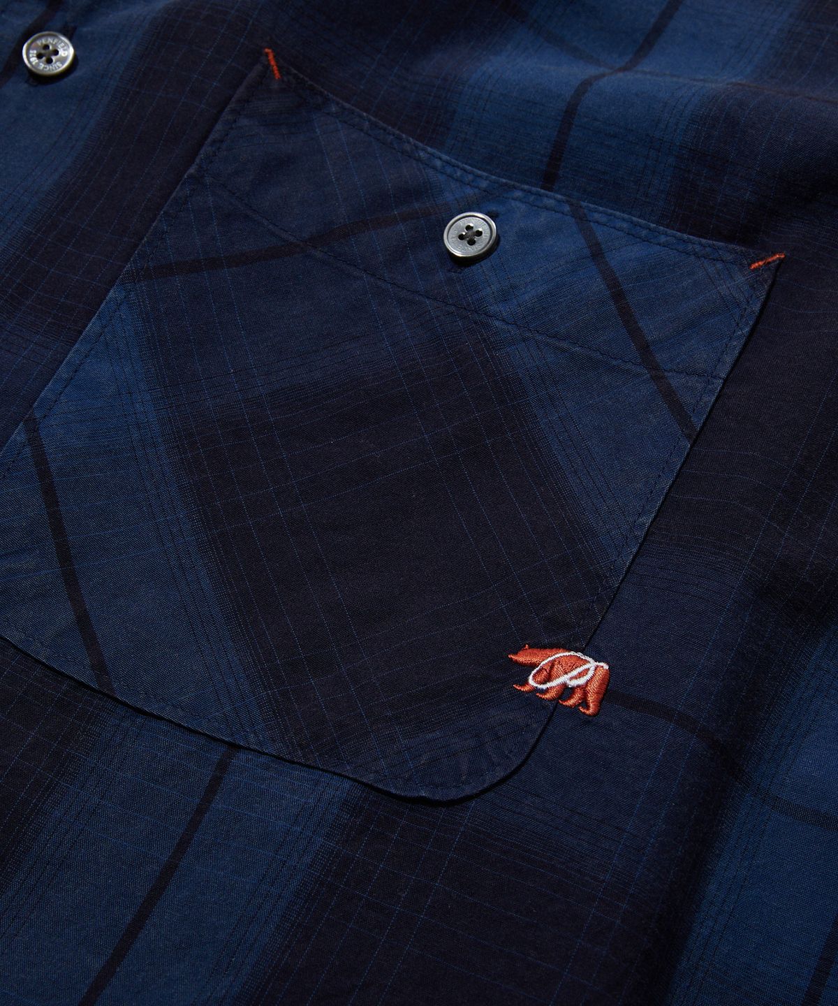 펜필드(PENFIELD) 워시드 인디고 체크 셔츠 인디고_FS1WR53U