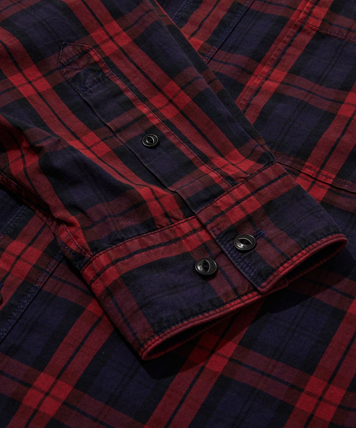 펜필드(PENFIELD) 워시드 코튼 체크 셔츠 레드_FS1WR51U
