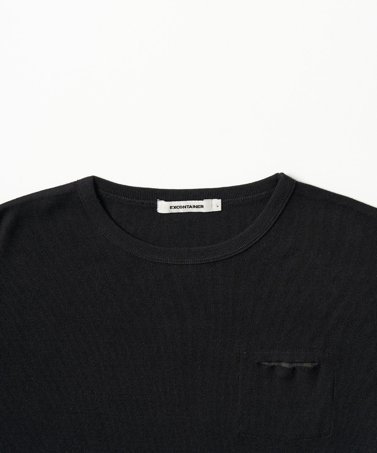 엑스컨테이너(EXCONTAINER) 히든 레이어 포켓 롱 슬리브(BLACK)