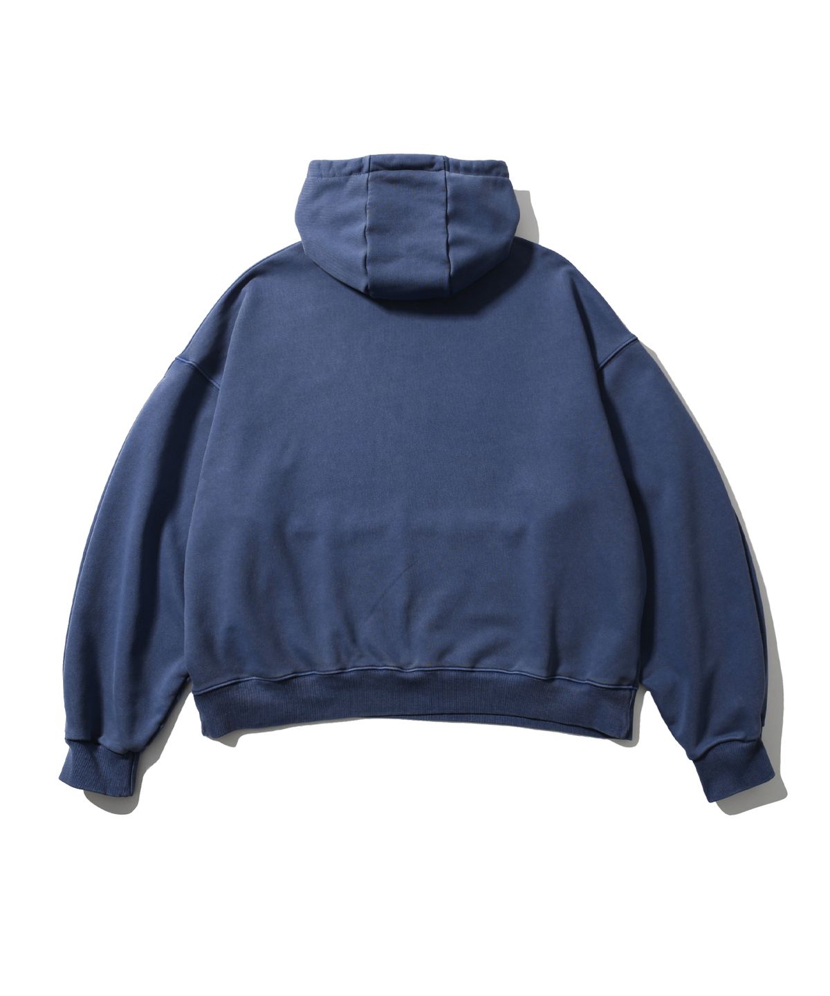 앵글런(ANGLAN) Valley Tuck Sweat Balloon Hoodie - Washed Blue