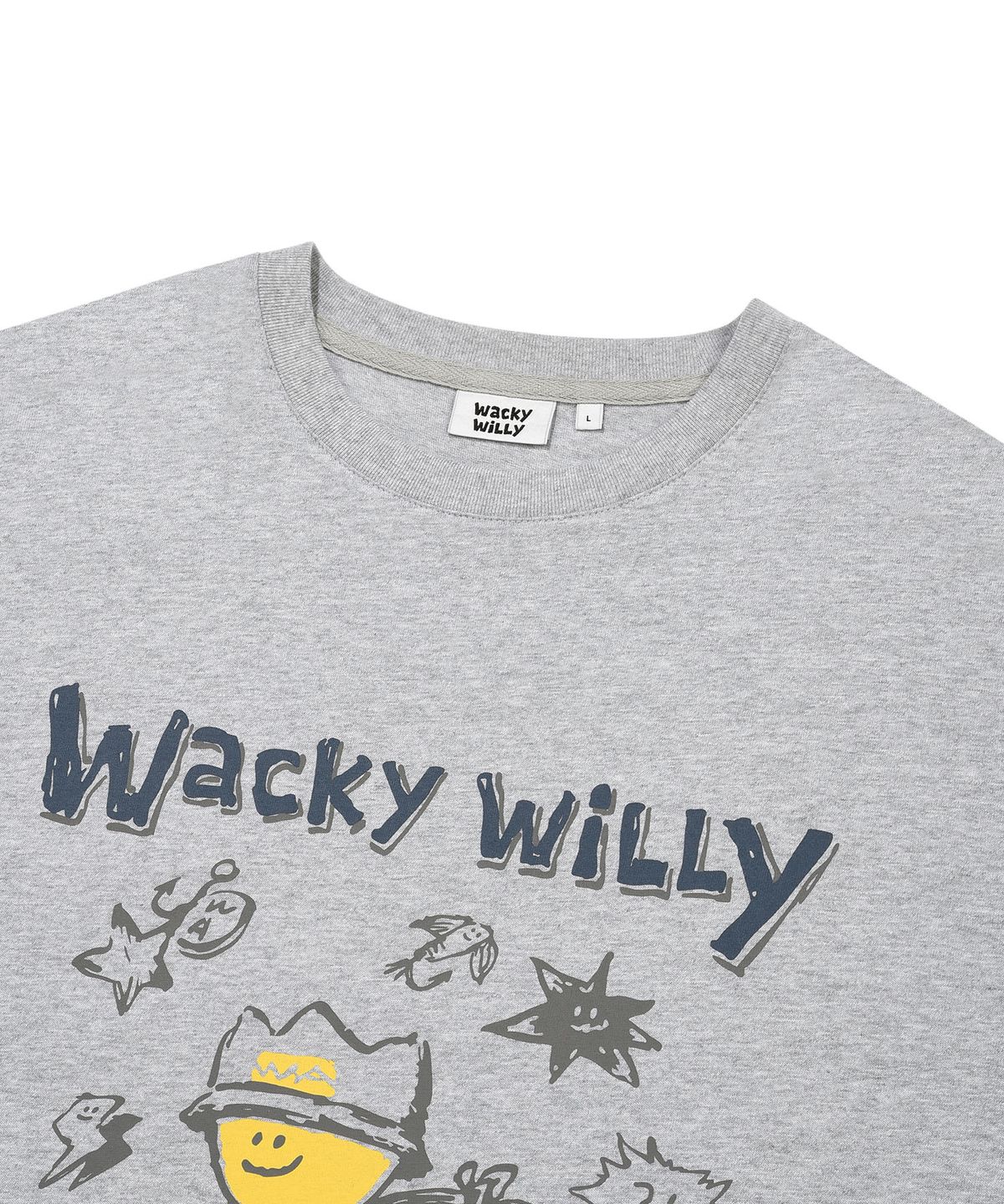 와키윌리(WACKY WILLY) 키키 레이어드 롱슬리브 그레이