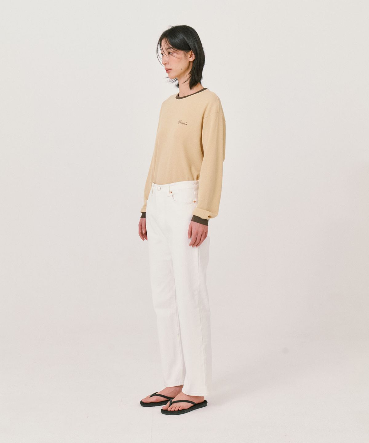 그라스플랜(GRASPLAN) Daily Crop Denim_White