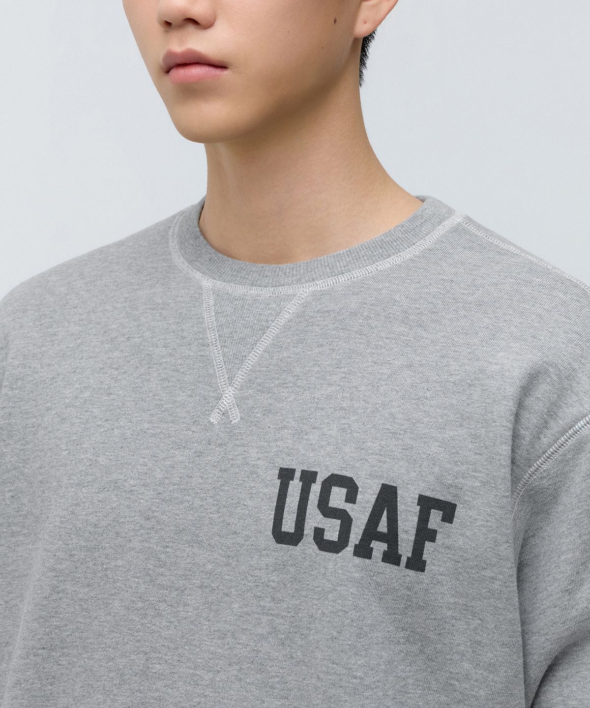 무신사 스탠다드(MUSINSA STANDARD) USAF 스웨트 셔츠 [미디엄 그레이]