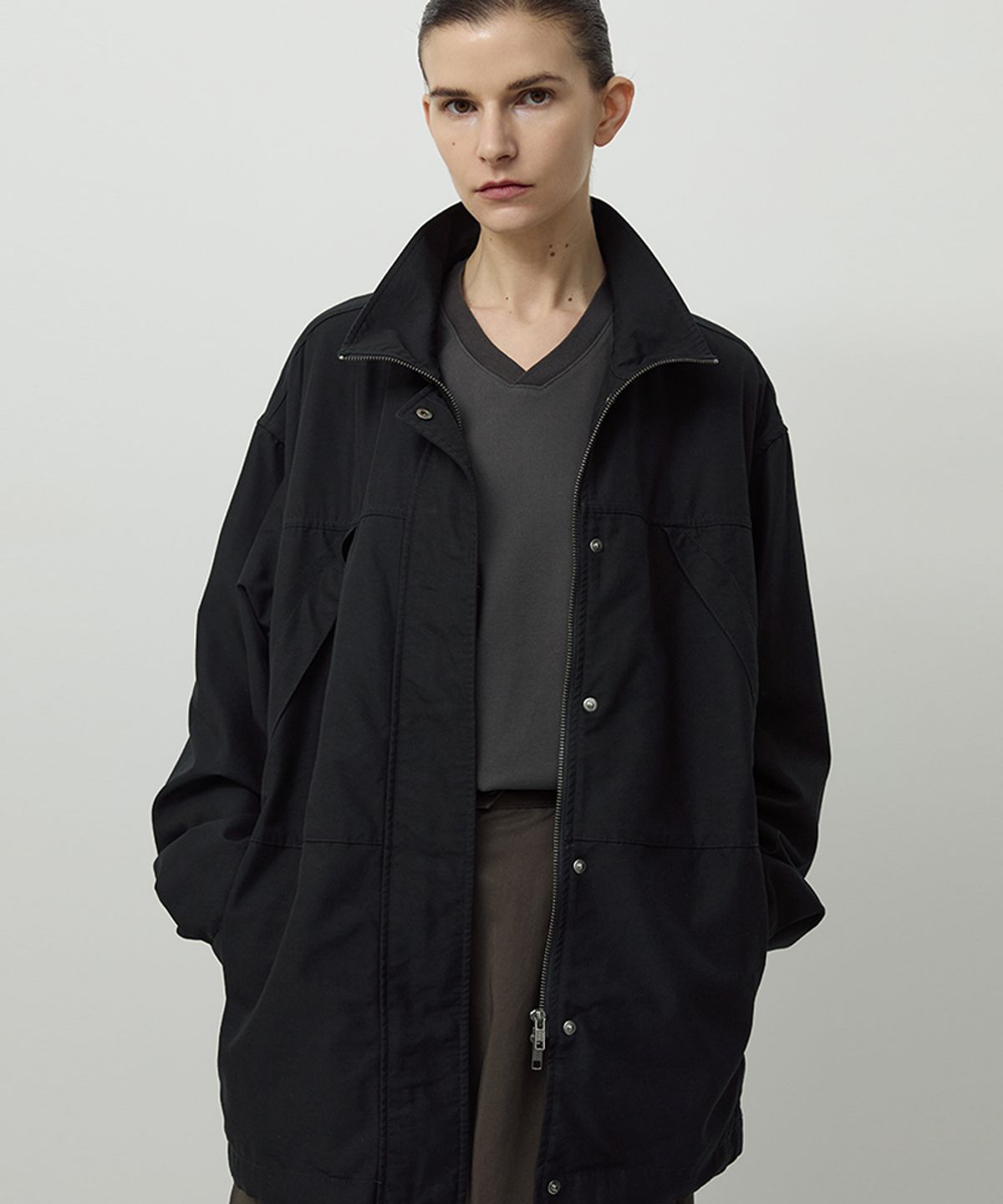 러프사이드 화이트라벨(ROUGH SIDE WHITE LABEL) Urban Utility Jacket Crow