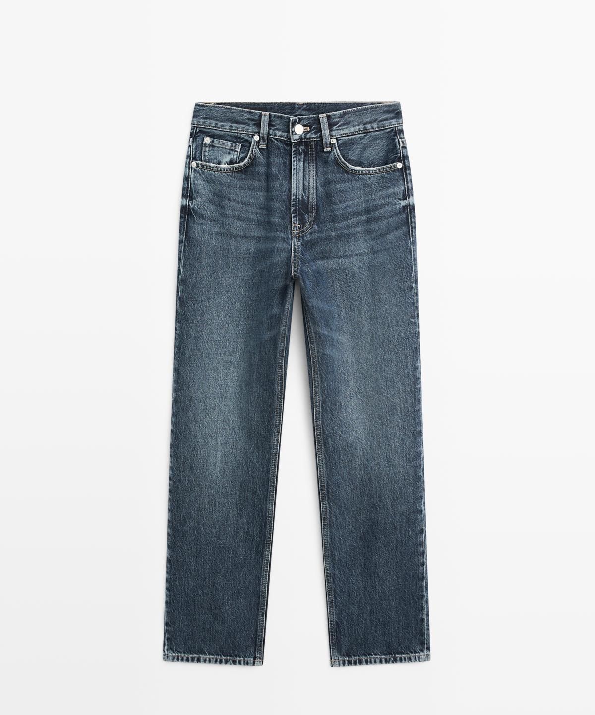 마시모두띠(MASSIMO DUTTI) 스트레이트핏 하이웨이스트 데님 팬츠