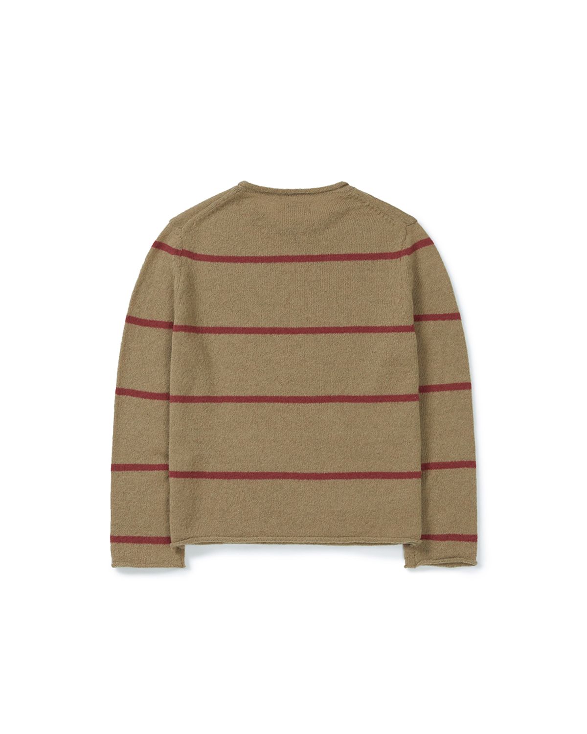카락터(KARACTOR) Roll-up stripe pocket knit / Beige