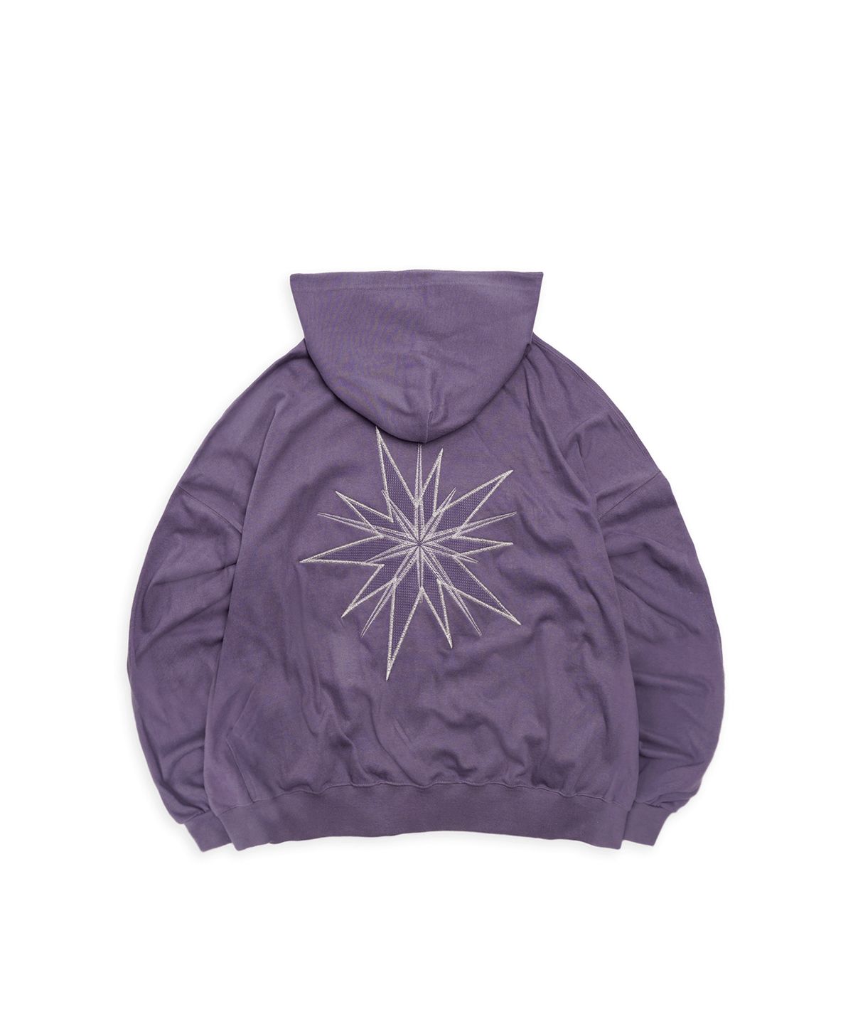 투위드(TUEWID) Tuewid waffle patched set up purple hoodie zip up