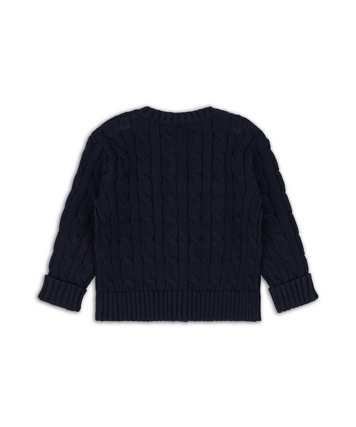폴로 랄프 로렌 칠드런(POLO RALPH LAUREN CHILDREN) 케이블 니트 코튼 카디건 앤 팬츠 세트-네이비