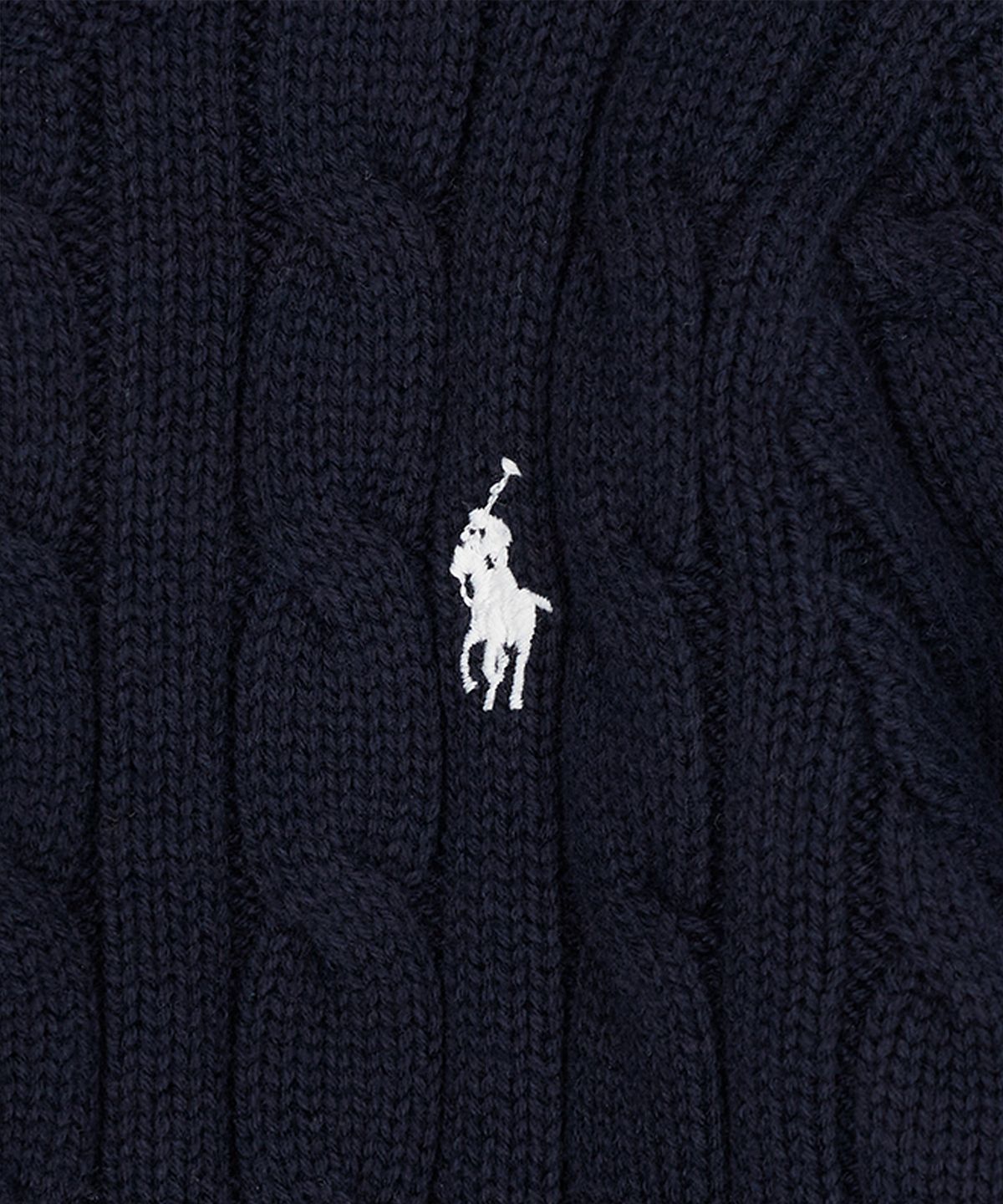 폴로 랄프 로렌 칠드런(POLO RALPH LAUREN CHILDREN) 케이블 니트 코튼 카디건 앤 팬츠 세트-네이비