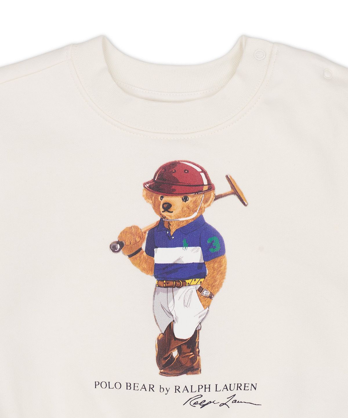 폴로 랄프 로렌 칠드런(POLO RALPH LAUREN CHILDREN) 폴로 베어 플리스 스웨트셔츠-화이트