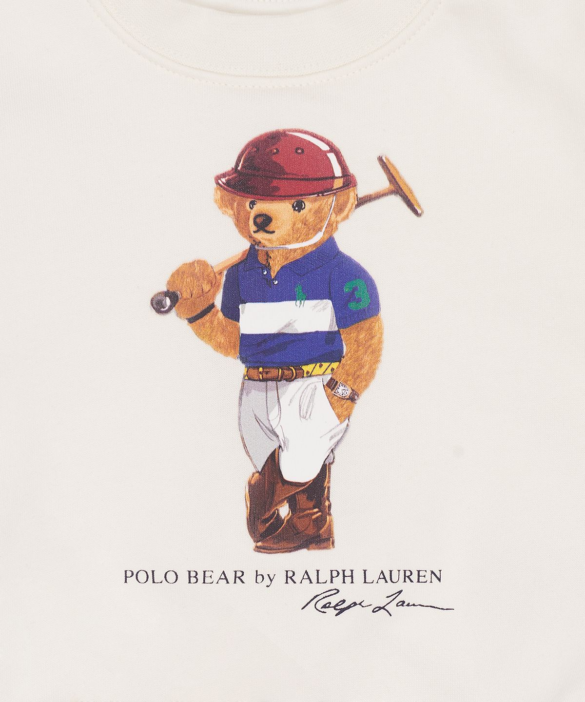 폴로 랄프 로렌 칠드런(POLO RALPH LAUREN CHILDREN) 폴로 베어 플리스 스웨트셔츠-화이트