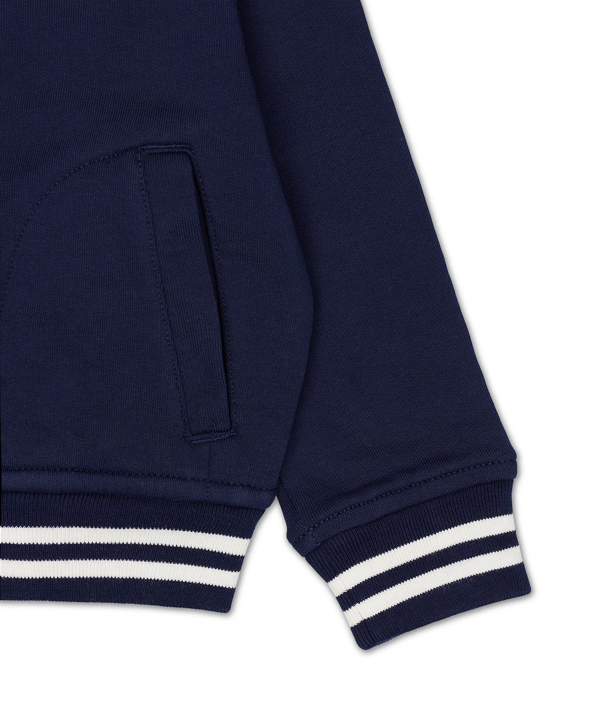폴로 랄프 로렌 칠드런(POLO RALPH LAUREN CHILDREN) 트리플 포니 플리스 베이스볼 재킷-네이비