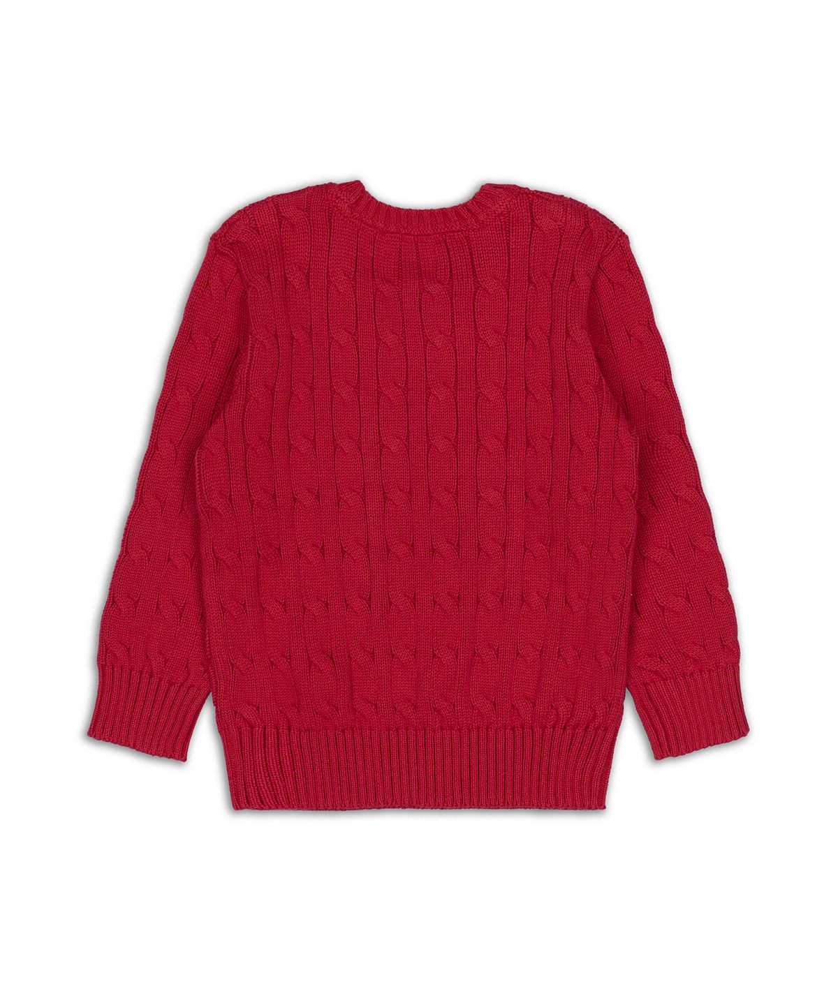 폴로 랄프 로렌 칠드런(POLO RALPH LAUREN CHILDREN) 케이블 니트 코튼 스웨터-레드