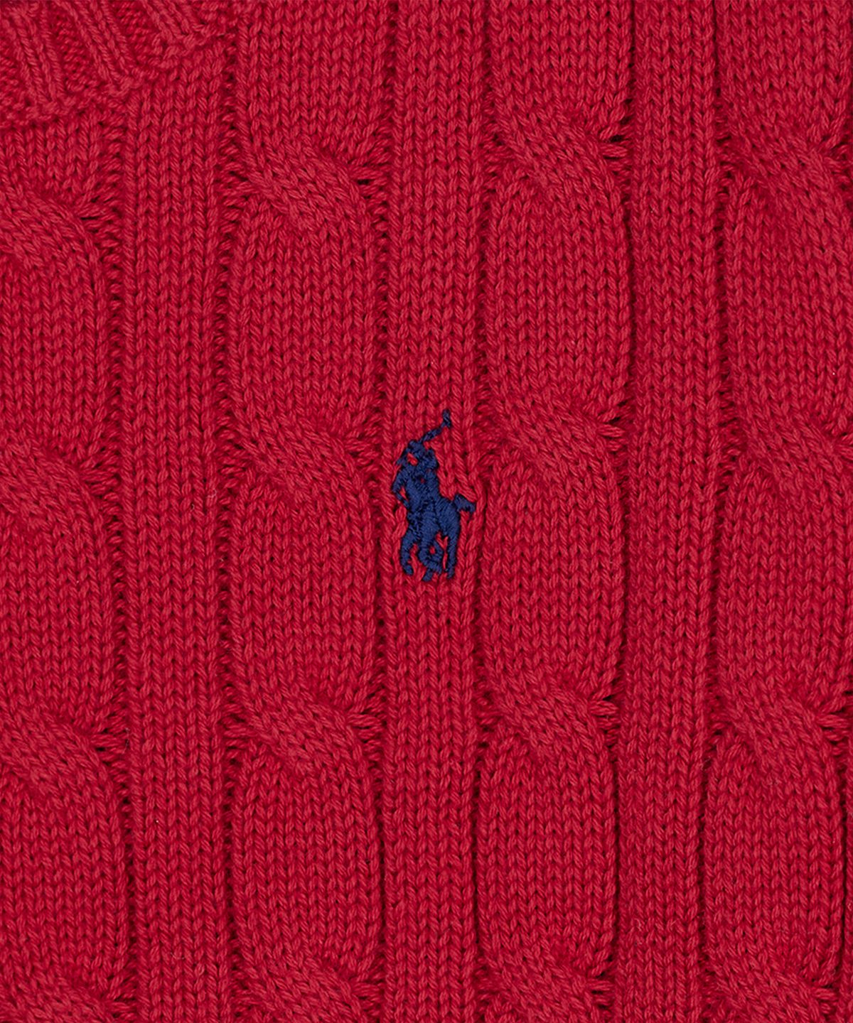폴로 랄프 로렌 칠드런(POLO RALPH LAUREN CHILDREN) 케이블 니트 코튼 스웨터-레드