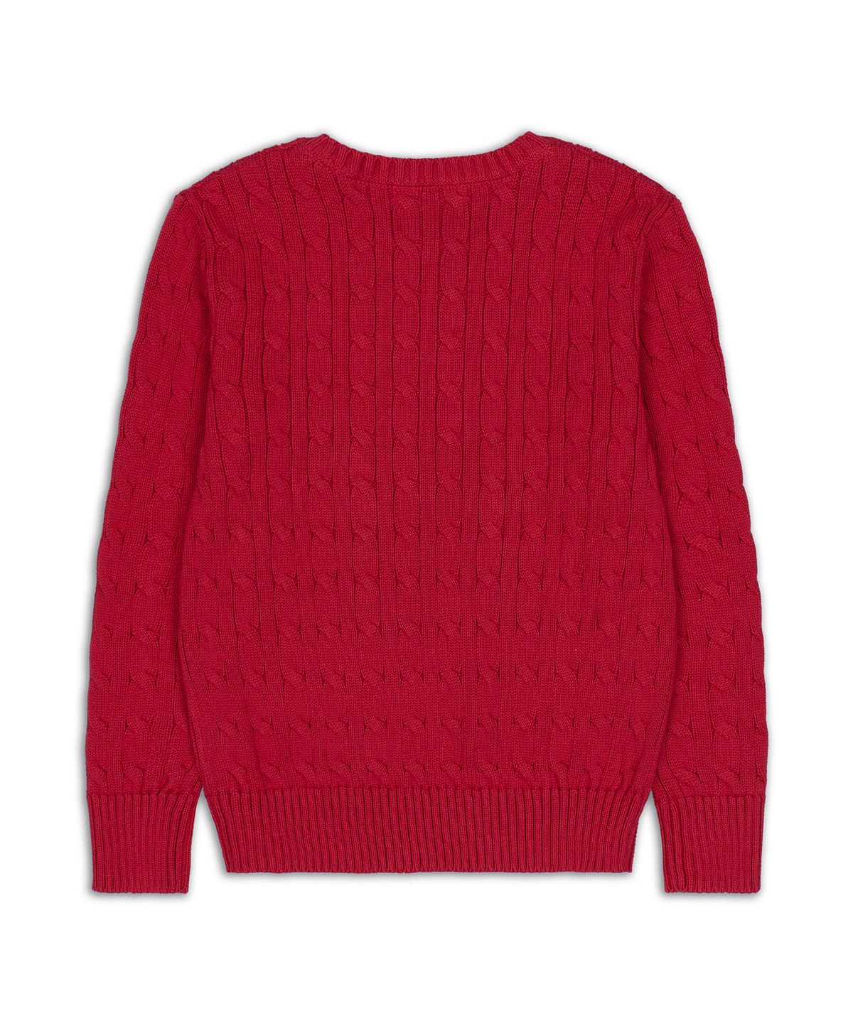 폴로 랄프 로렌 칠드런(POLO RALPH LAUREN CHILDREN) 케이블 니트 코튼 스웨터-레드