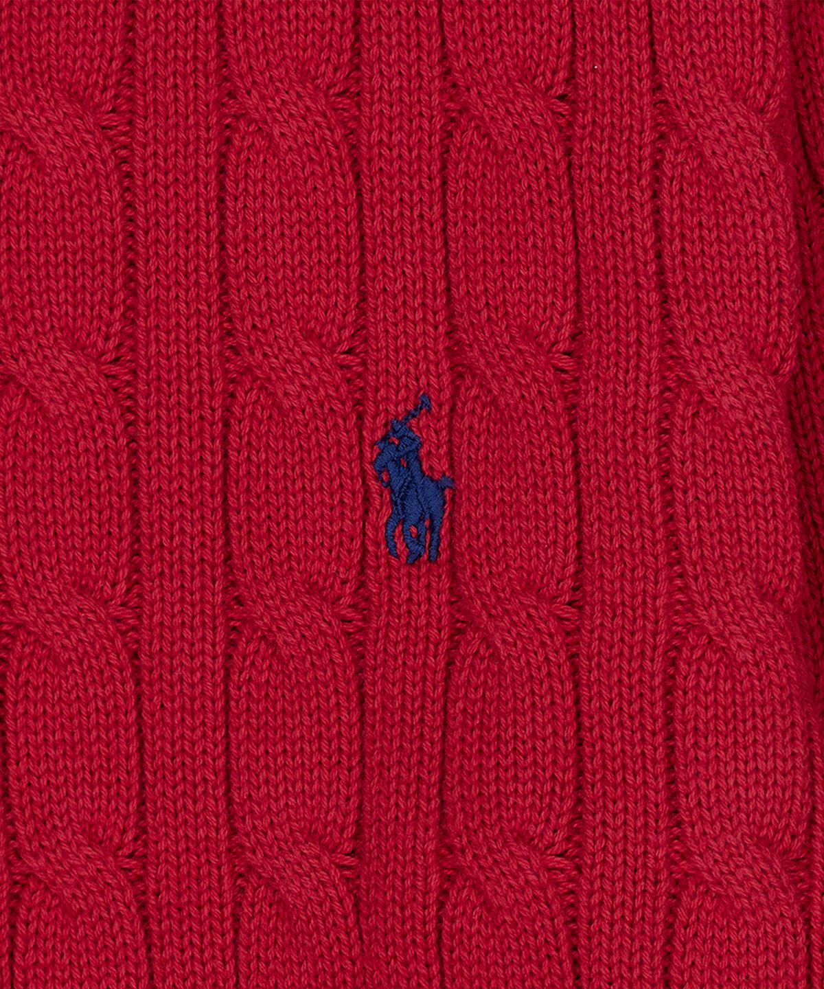 폴로 랄프 로렌 칠드런(POLO RALPH LAUREN CHILDREN) 케이블 니트 코튼 스웨터-레드