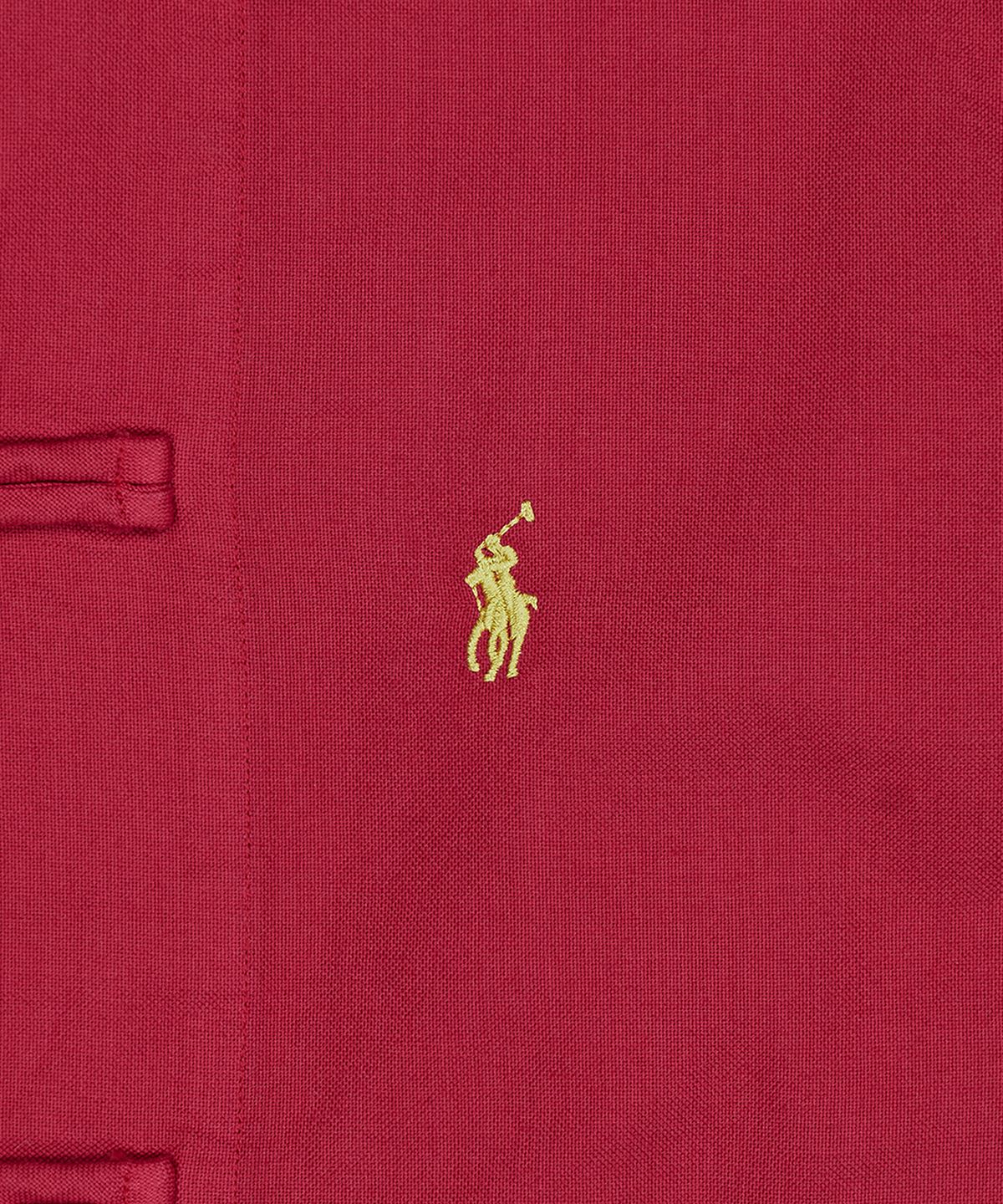 폴로 랄프 로렌 칠드런(POLO RALPH LAUREN CHILDREN) 코튼 옥스퍼드 캠프 셔츠-레드