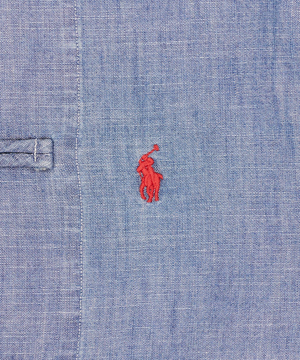 폴로 랄프 로렌 칠드런(POLO RALPH LAUREN CHILDREN) 코튼 샴브레이 셔츠-블루