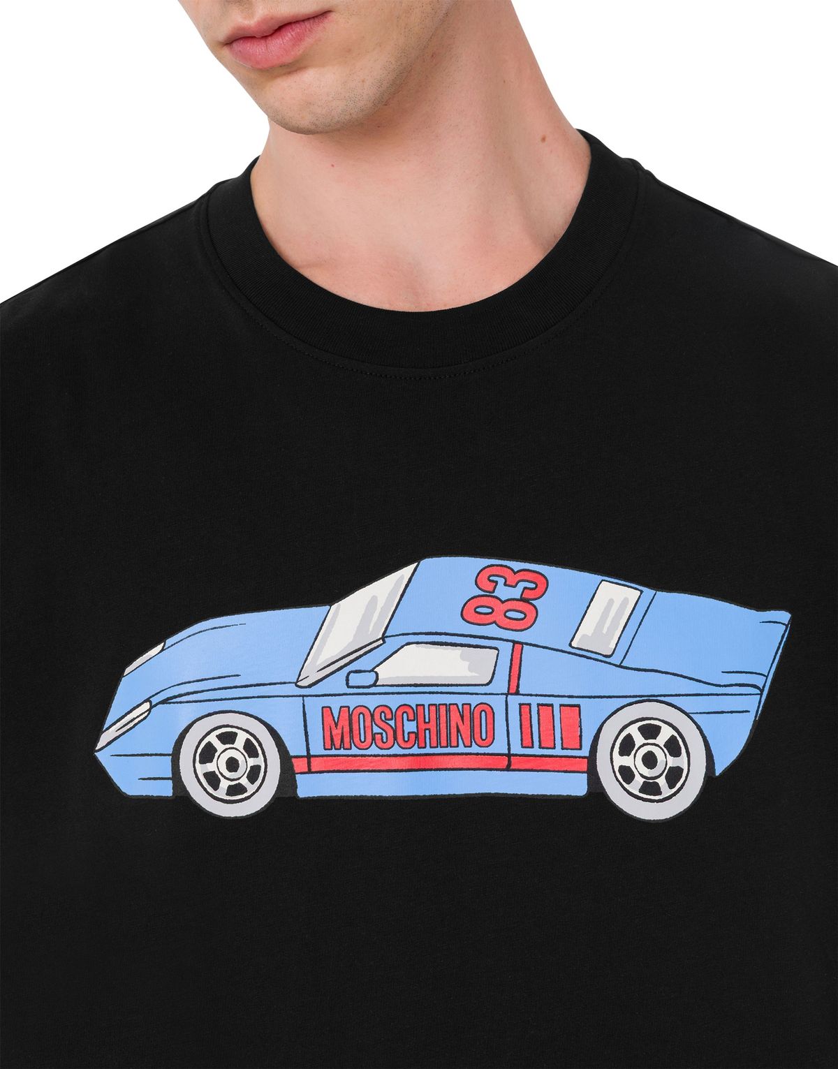 모스키노(MOSCHINO) 카 코튼 저지 티셔츠