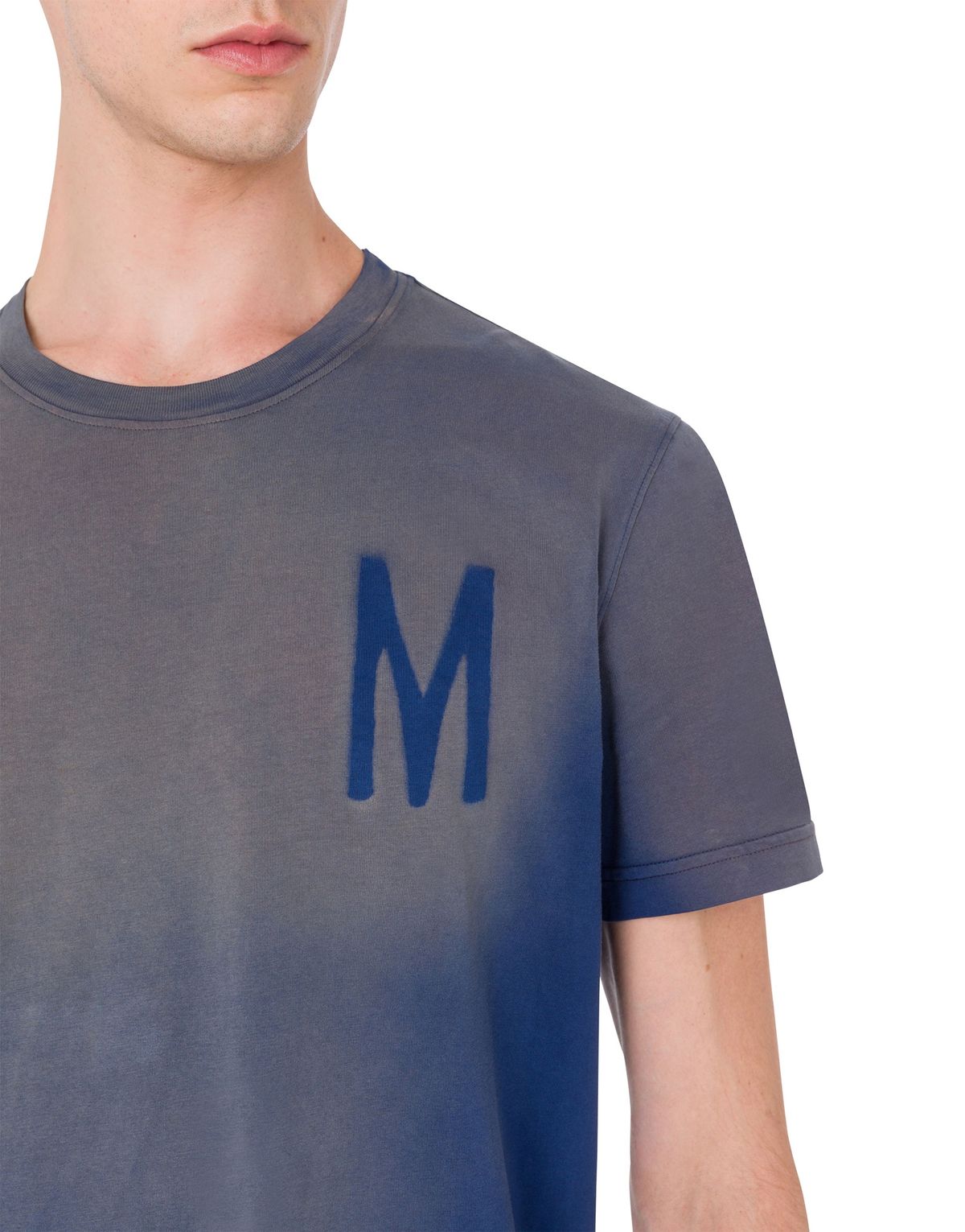 모스키노(MOSCHINO) M 로고 코튼 저지 티셔츠
