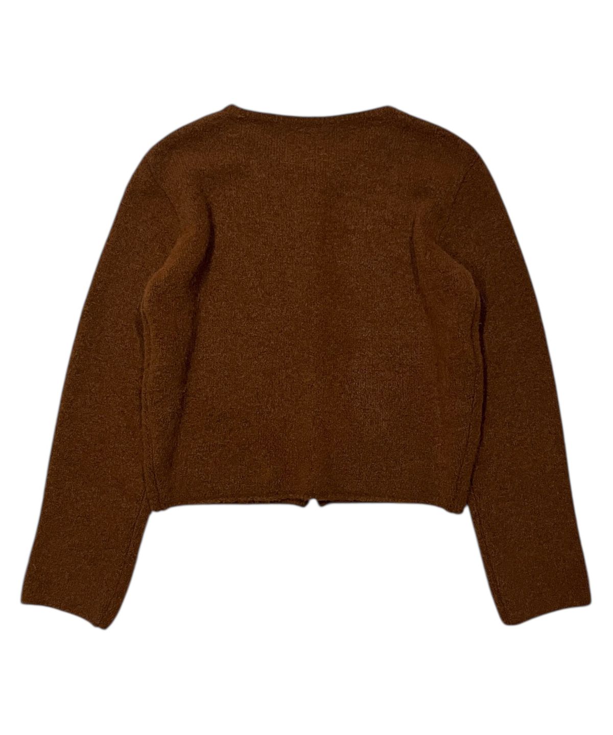 본슬리피(BORN SLIPPY) Soft Wool No-Heart Zip Cardigan (Brown)