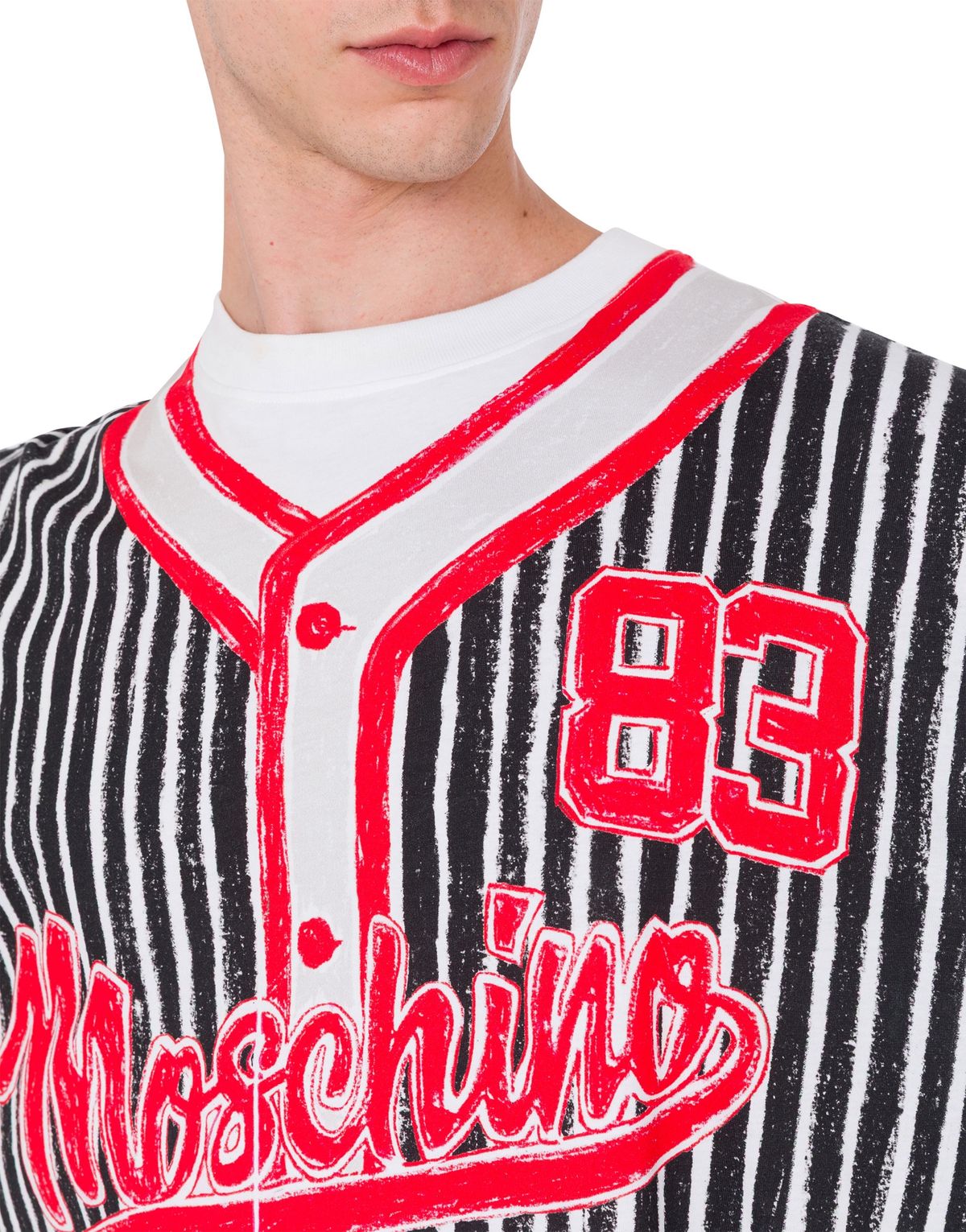 모스키노(MOSCHINO) 베이스볼 코튼 저지 티셔츠