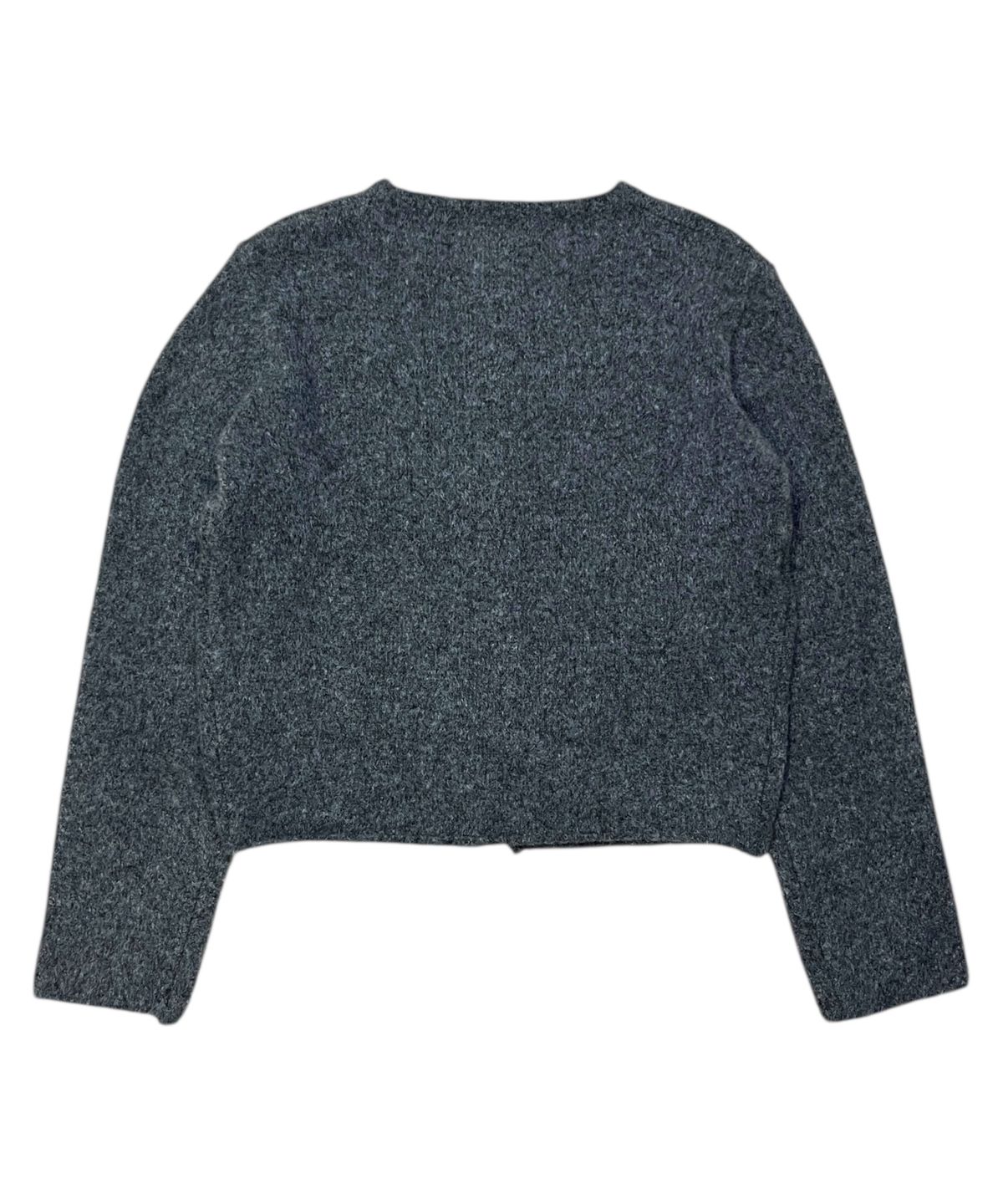 본슬리피(BORN SLIPPY) Soft Wool No-Heart Zip Cardigan (Gray)