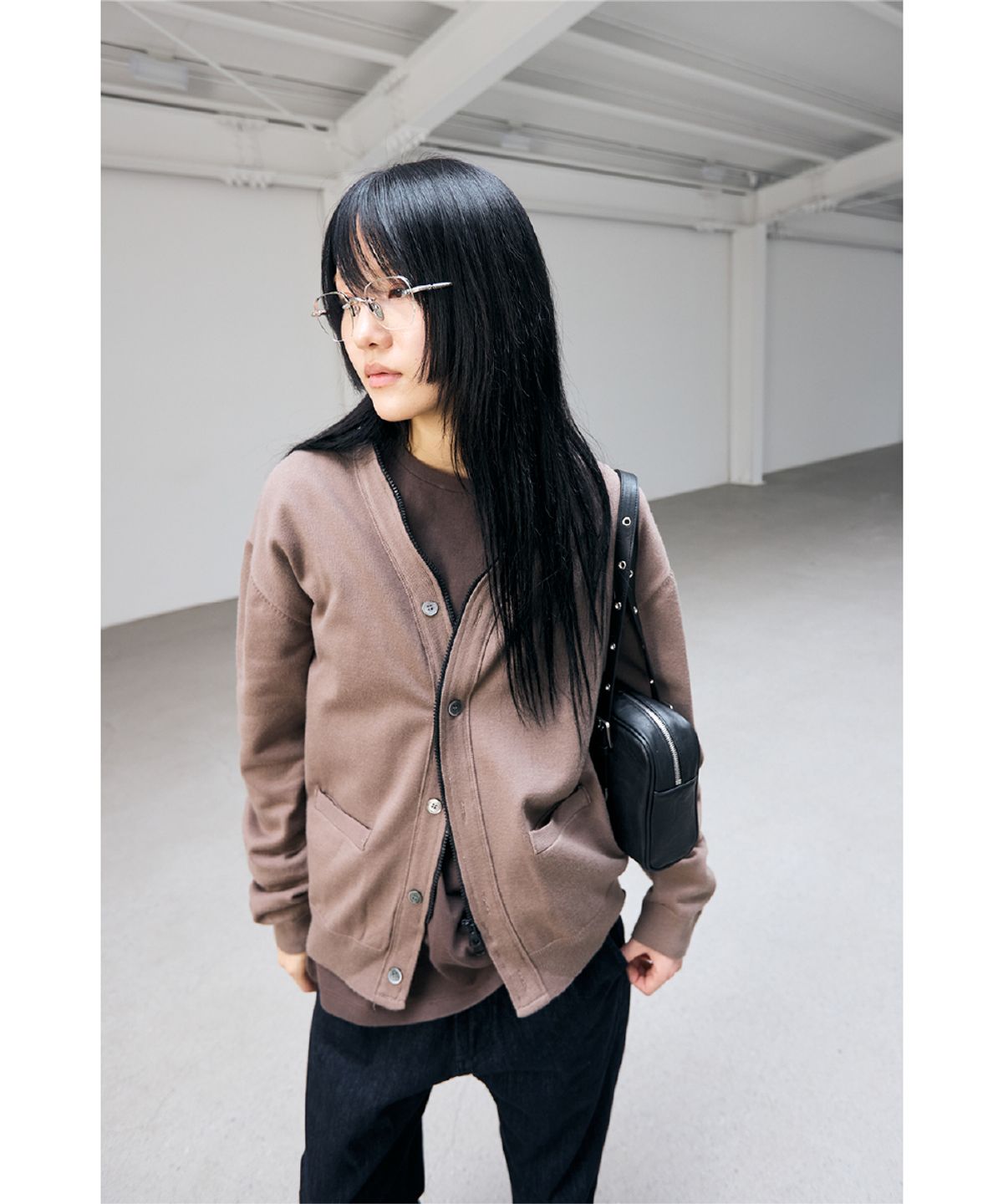 해칭룸(HATCHINGROOM) Zip Cardigan Camel