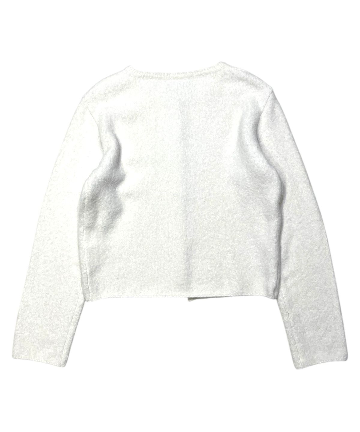 본슬리피(BORN SLIPPY) Soft Wool No-Heart Zip Cardigan (Ivory)