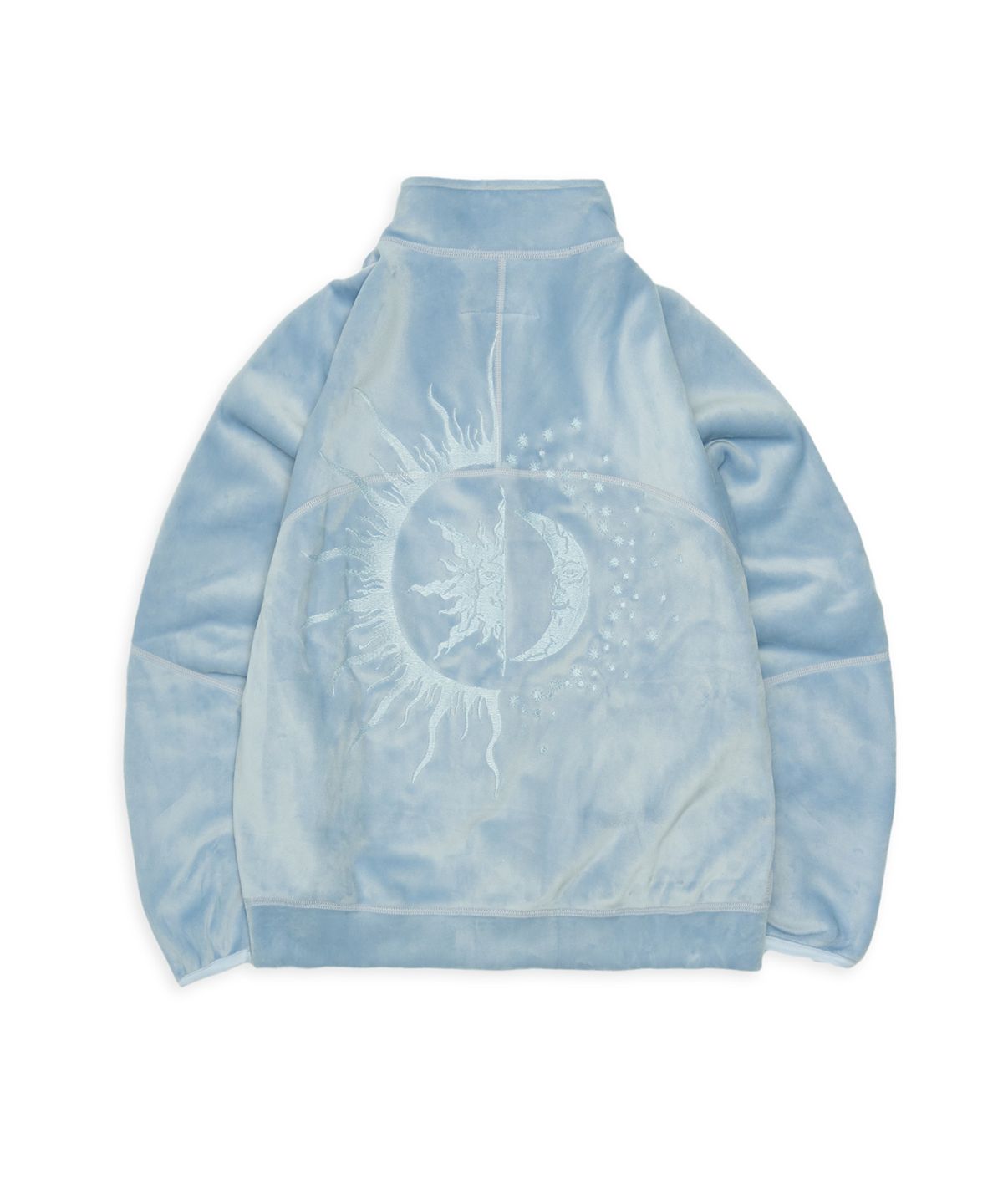 투위드(TUEWID) Tuewid Light weight Velour set up Zip up in powder blue