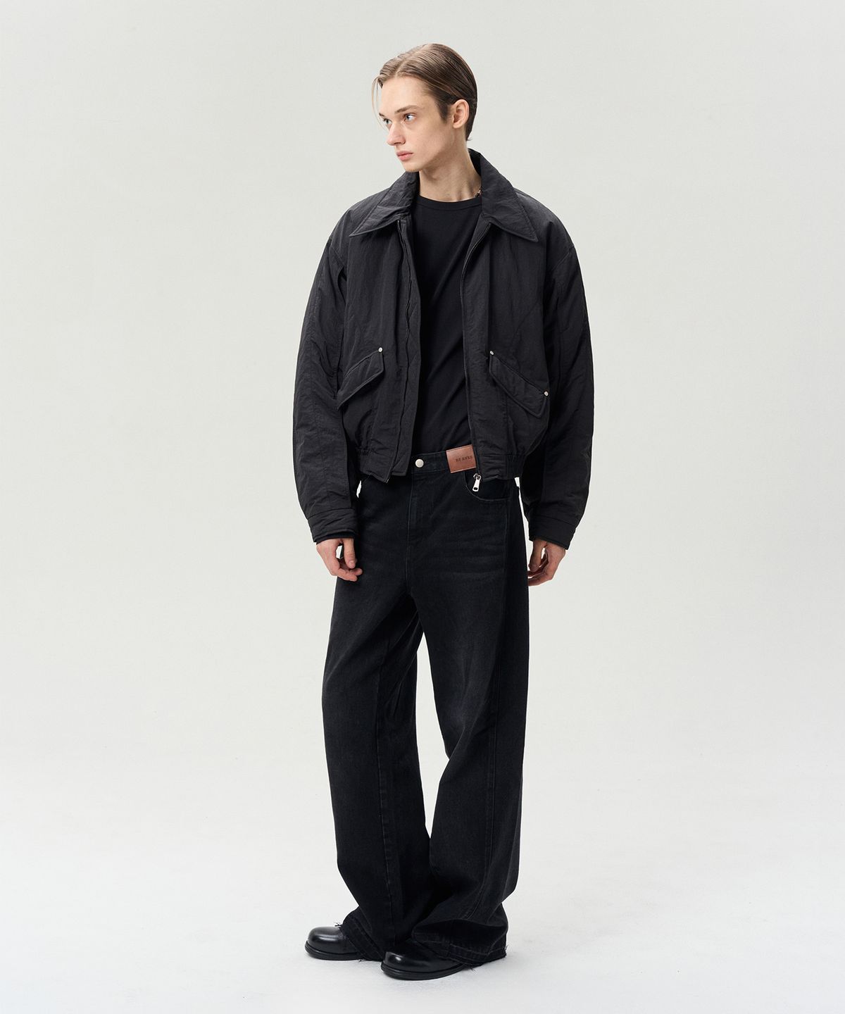 리이 맨(RERHEE MEN) SLIT SLEEVES DETAIL BOMBER JACKET