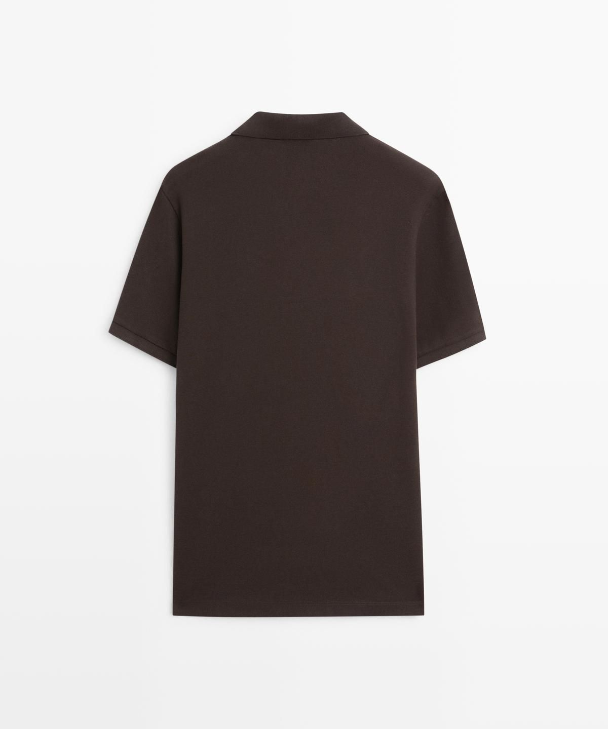 마시모두띠(MASSIMO DUTTI) 마이크로텍스처드 코튼 피케 폴로 셔츠