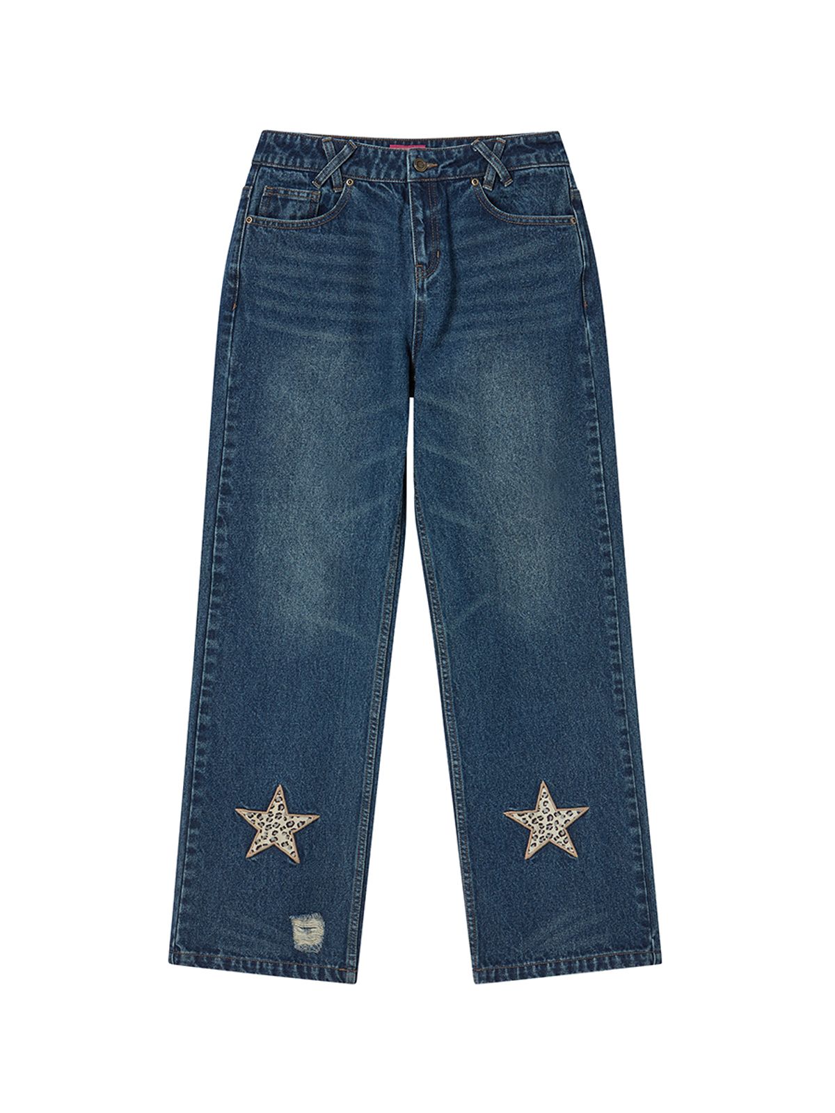 엔와이엑스엑스(NYXX) STAR APLIQUE DENIM PANTS INDIGO