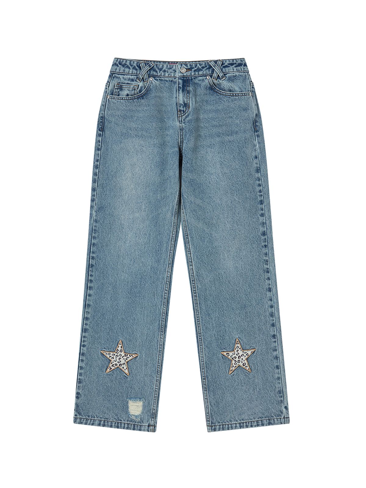 엔와이엑스엑스(NYXX) STAR APLIQUE DENIM PANTS LIGHT BLUE