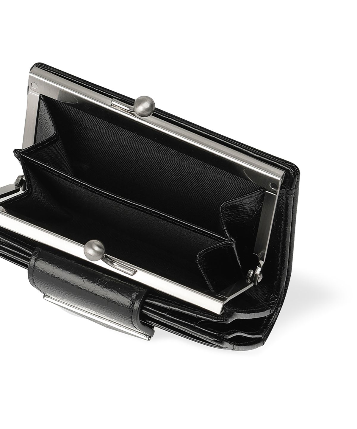 페넥(FENNEC) CRINKLE TRIANGLE FRAME BRIDGE WALLET - BLACK