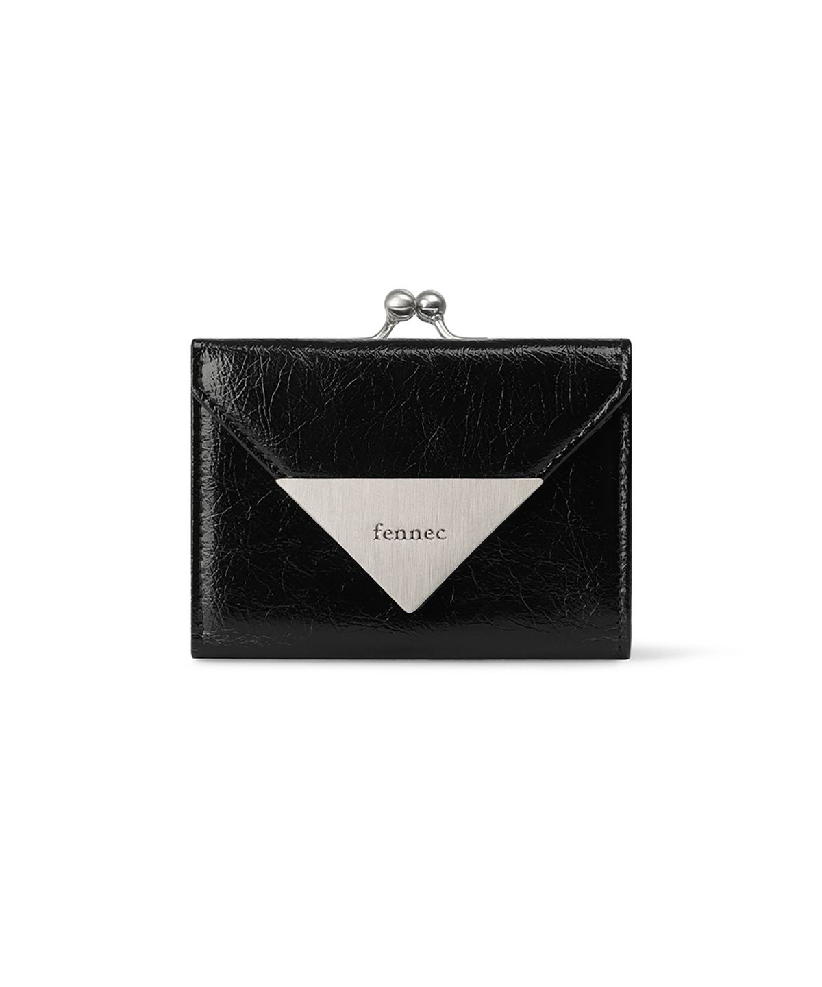 페넥(FENNEC) CRINKLE TRIANGLE FRAME WALLET - BLACK