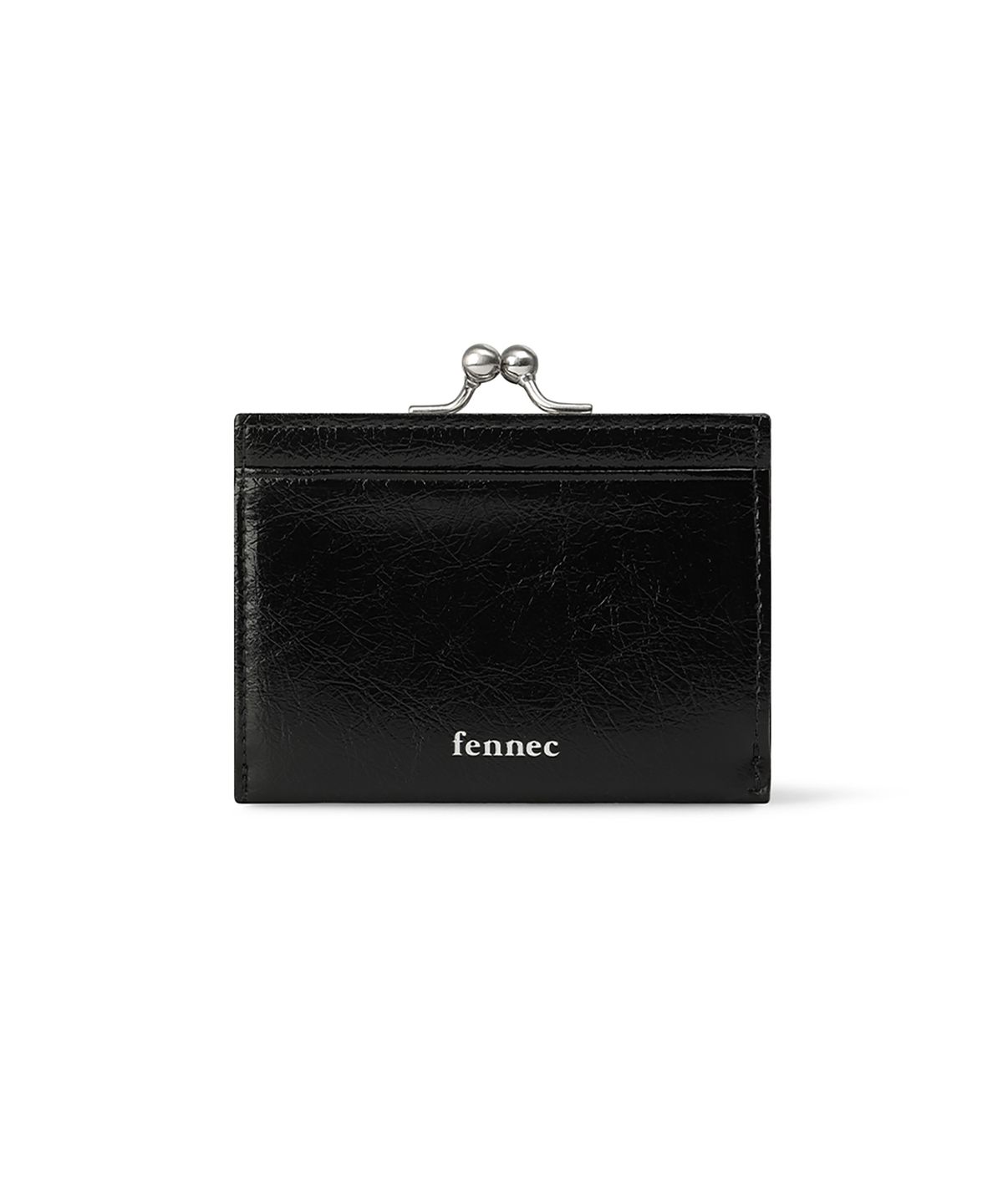 페넥(FENNEC) CRINKLE TRIANGLE FRAME WALLET - BLACK