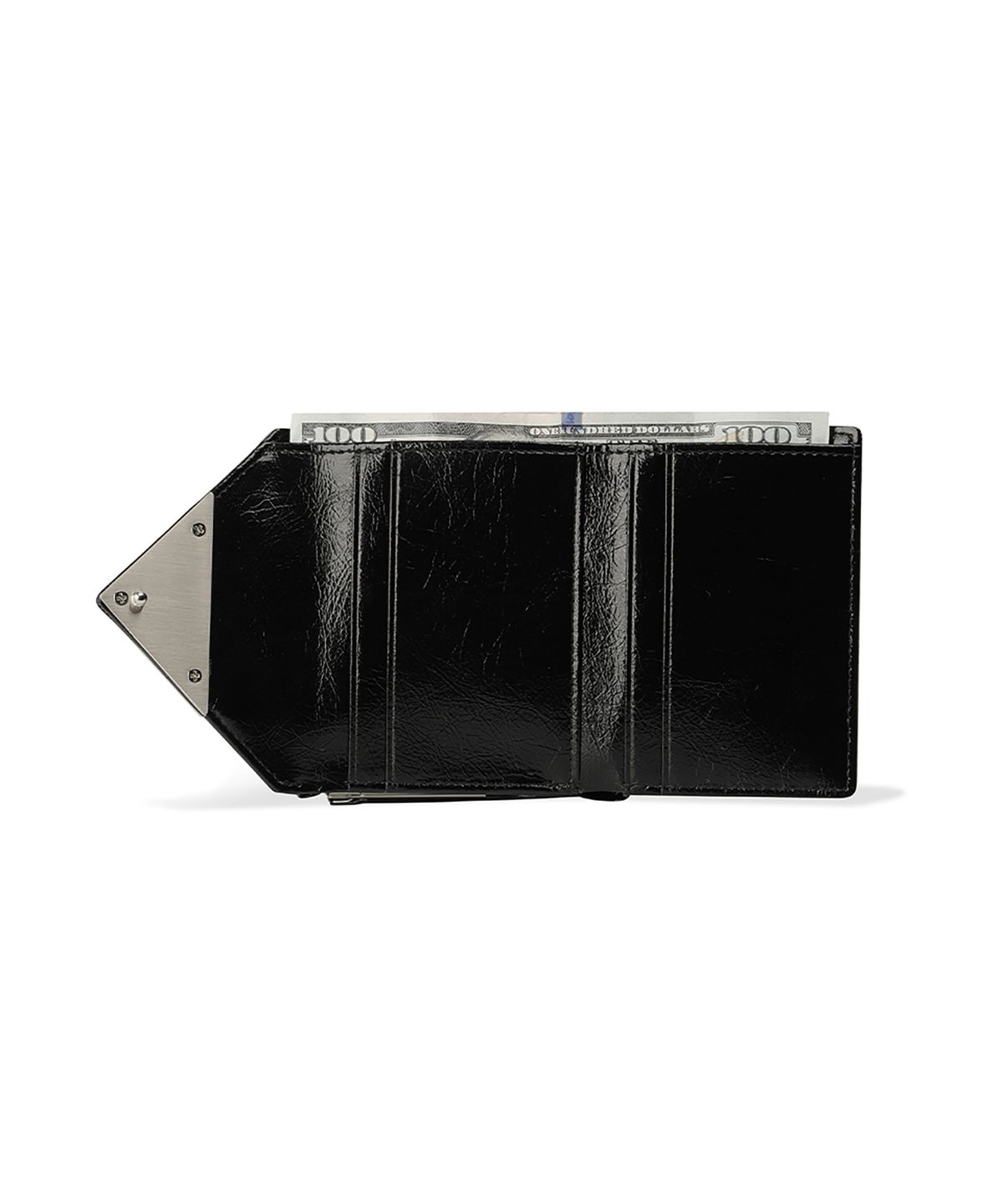 페넥(FENNEC) CRINKLE TRIANGLE FRAME WALLET - BLACK