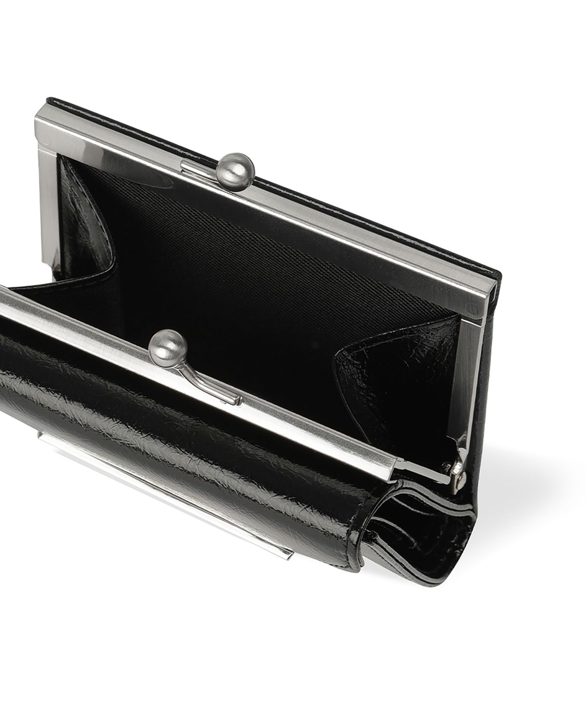 페넥(FENNEC) CRINKLE TRIANGLE FRAME WALLET - BLACK
