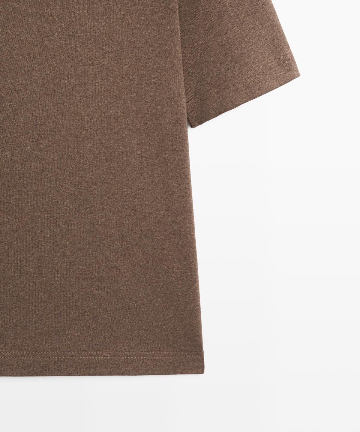 마시모두띠(MASSIMO DUTTI) 100% 코튼 인터로크 크루넥 티셔츠