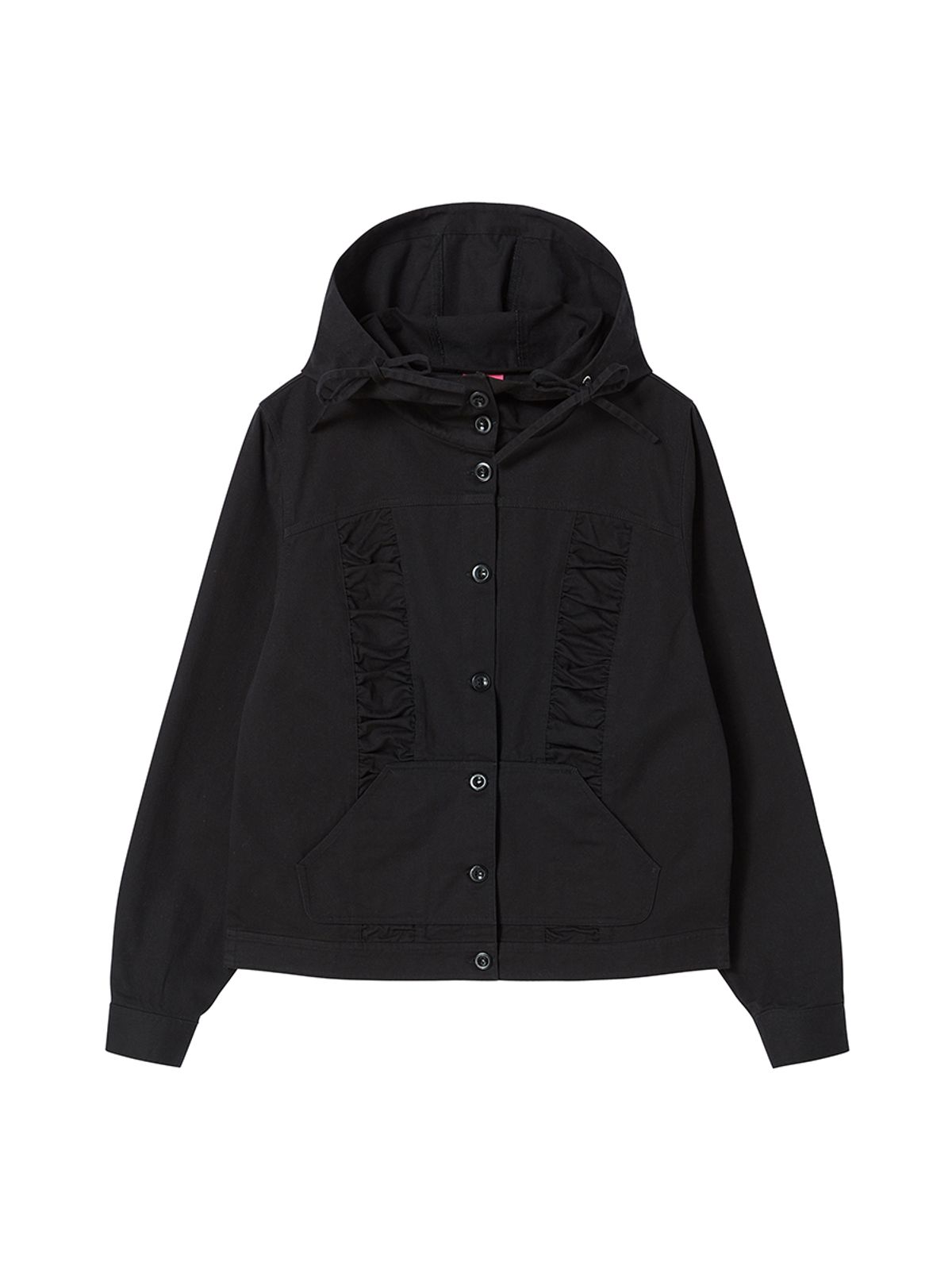 엔와이엑스엑스(NYXX) COTTON SHIRRING HOOD JACKET BLACK