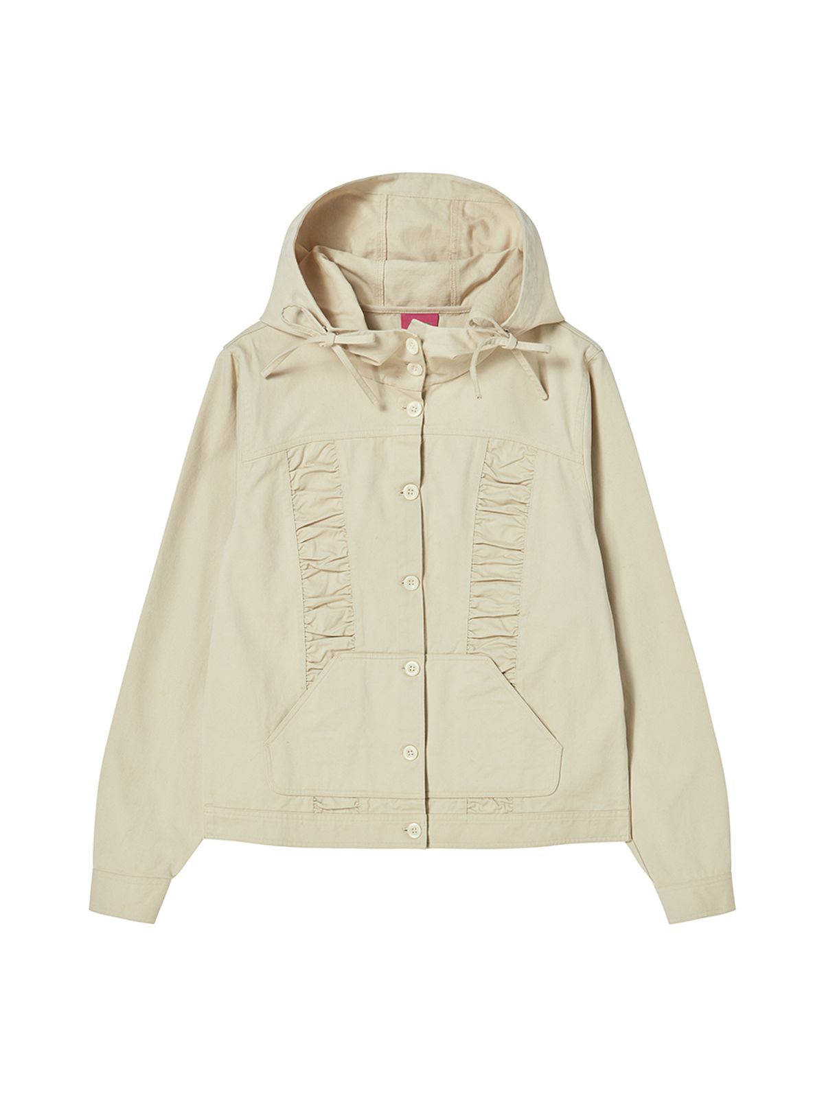 엔와이엑스엑스(NYXX) COTTON SHIRRING HOOD JACKET BEIGE