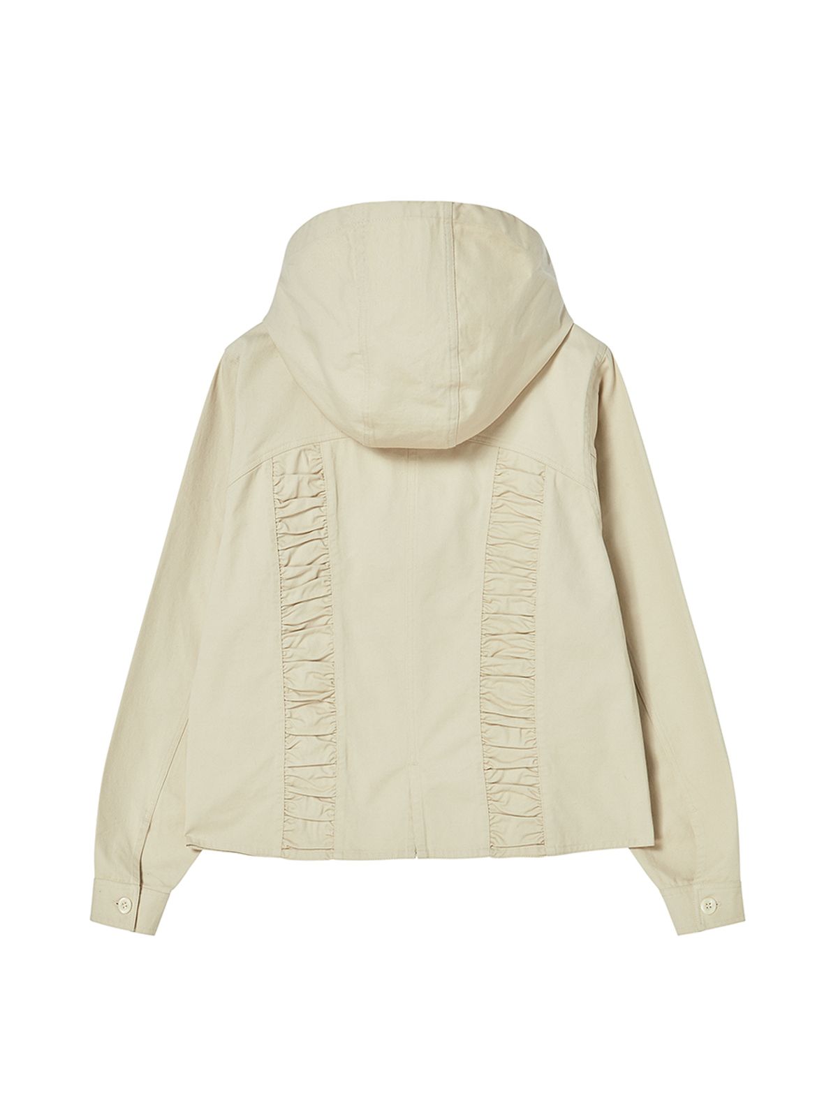 엔와이엑스엑스(NYXX) COTTON SHIRRING HOOD JACKET BEIGE