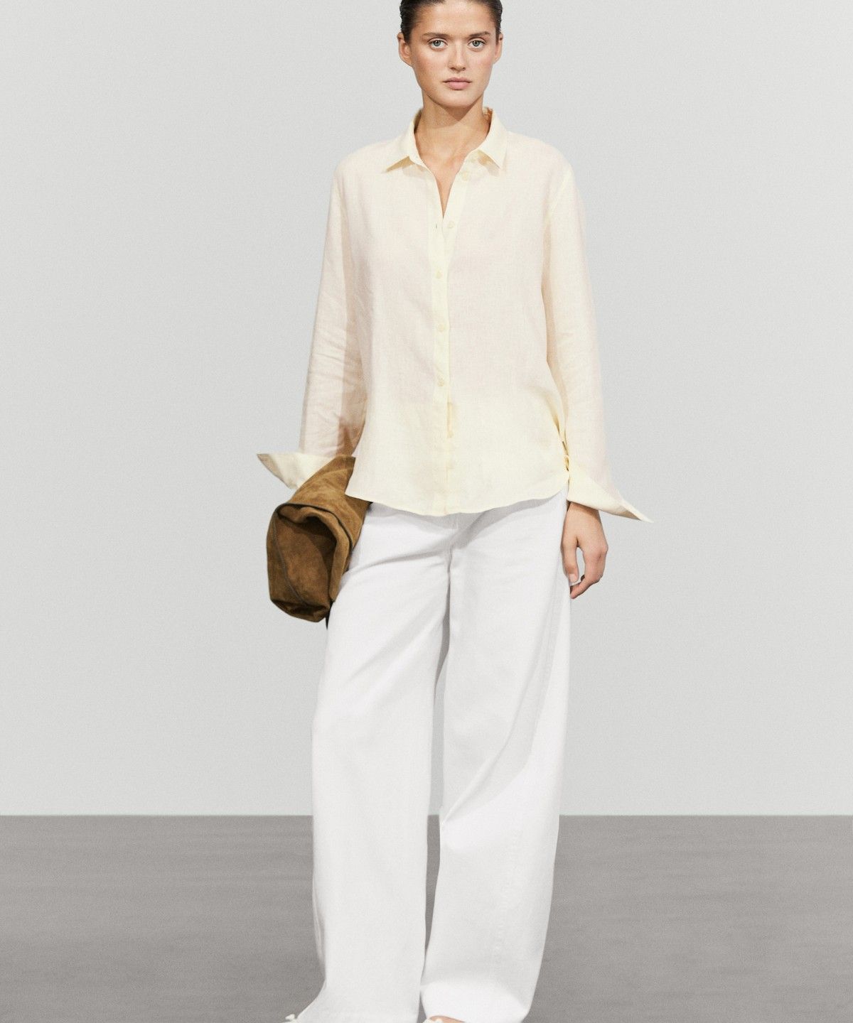 마시모두띠(MASSIMO DUTTI) 100% 린넨 루즈핏 셔츠