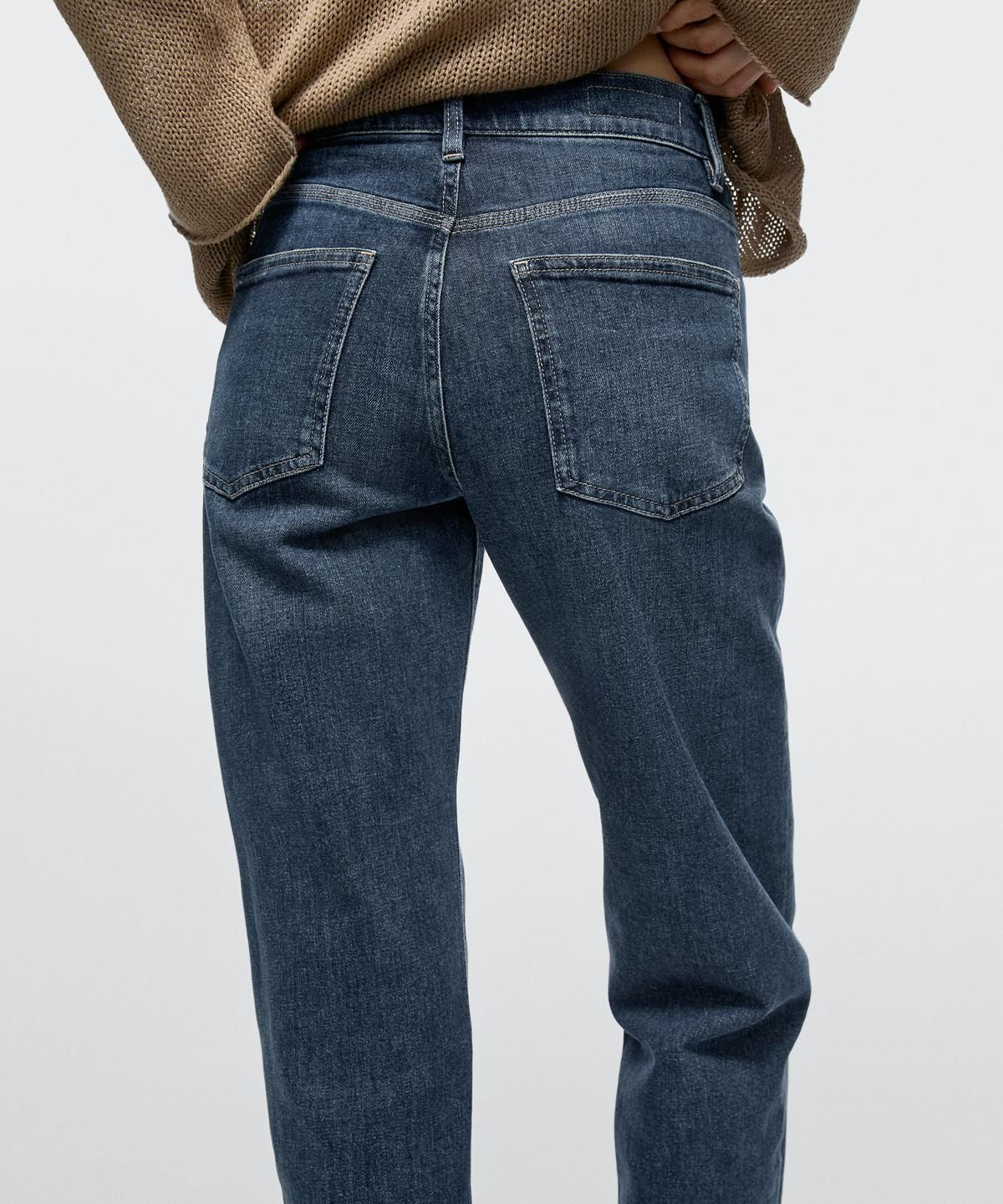 마시모두띠(MASSIMO DUTTI) 컴포트 스트레이트핏 하이웨이스트 데님 팬츠