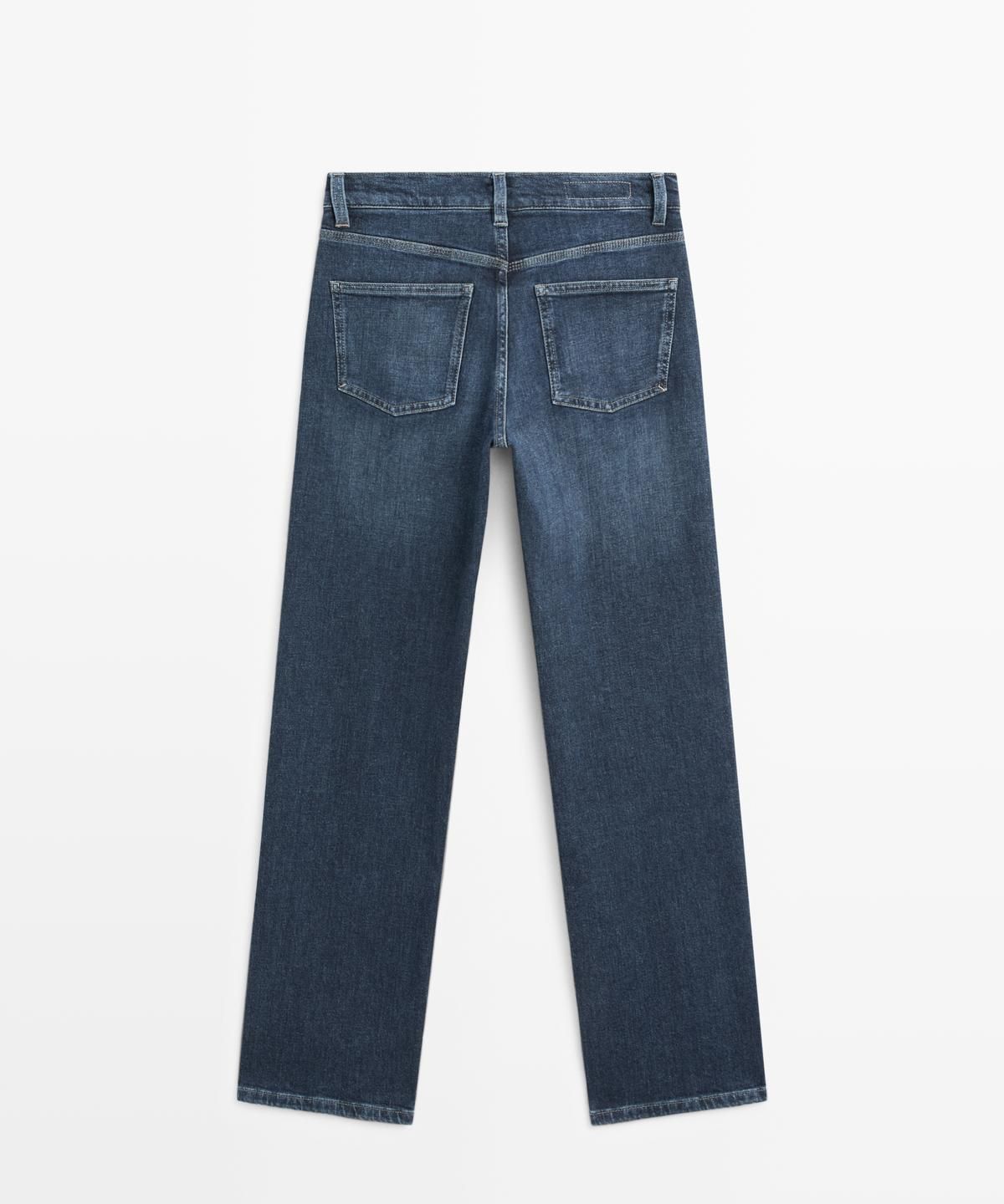 마시모두띠(MASSIMO DUTTI) 컴포트 스트레이트핏 하이웨이스트 데님 팬츠